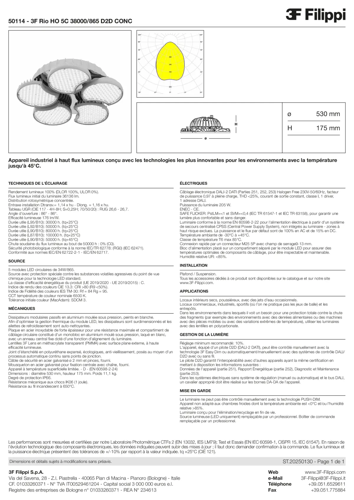 50114 - 3F Rio HO 5C 38000-865 D2D CONC - Datasheet - fr