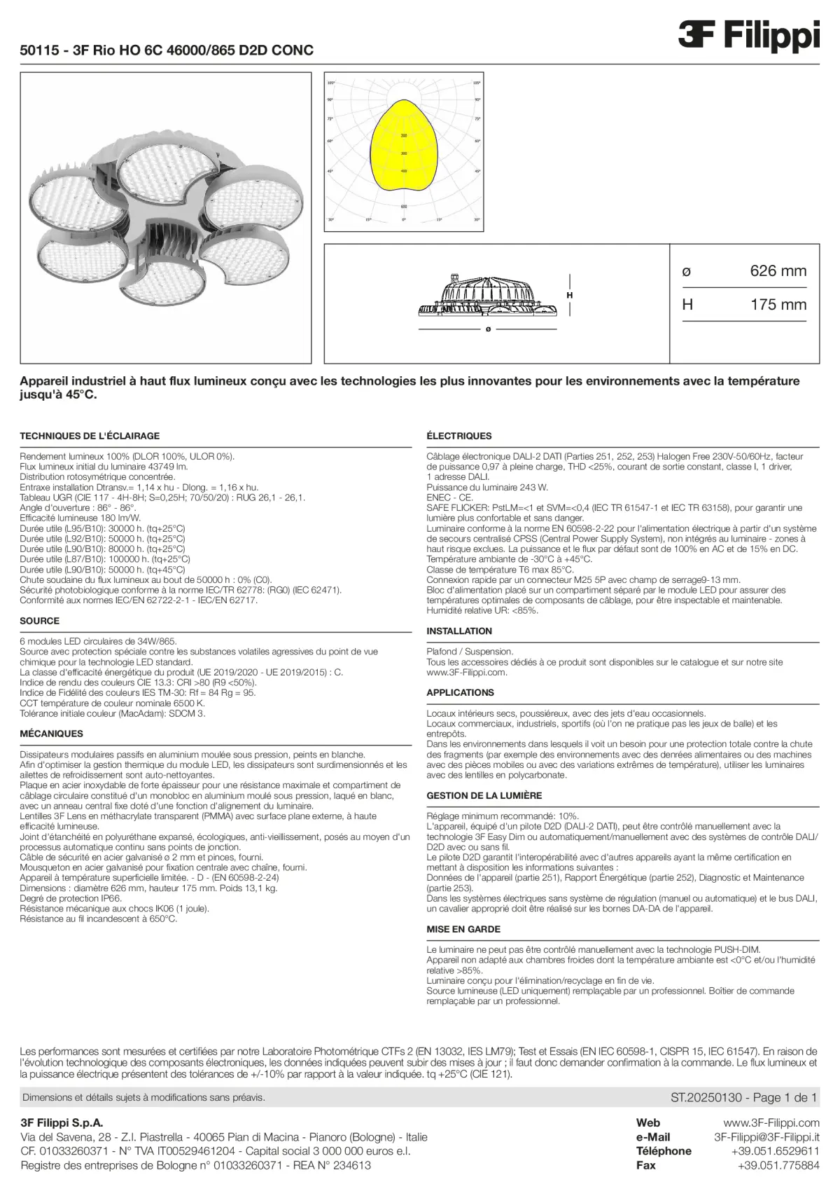 50115 - 3F Rio HO 6C 46000-865 D2D CONC - Datasheet - fr