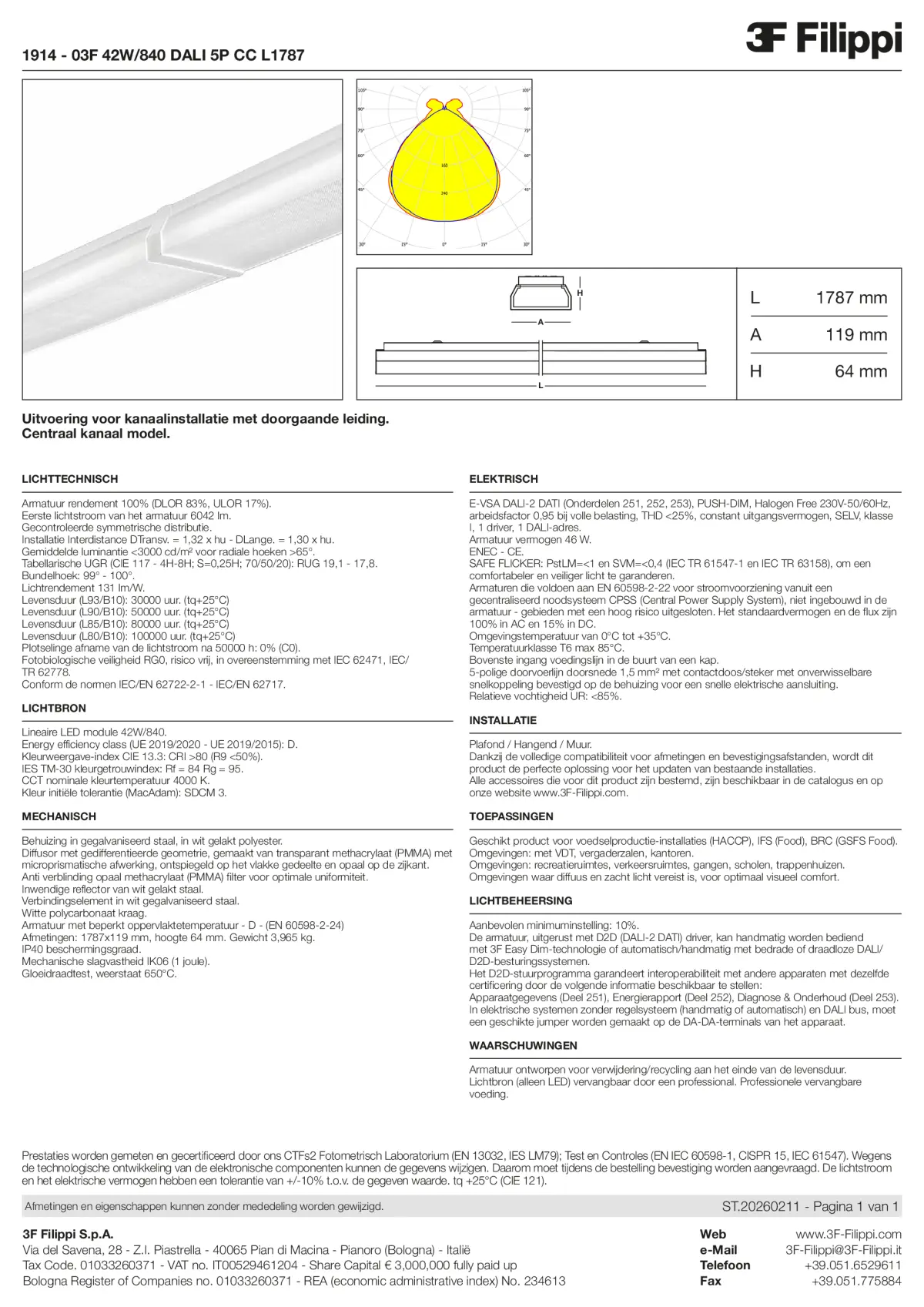 1914 - 03F 42W-840 DALI 5P CC L1787 - Datasheet - nl