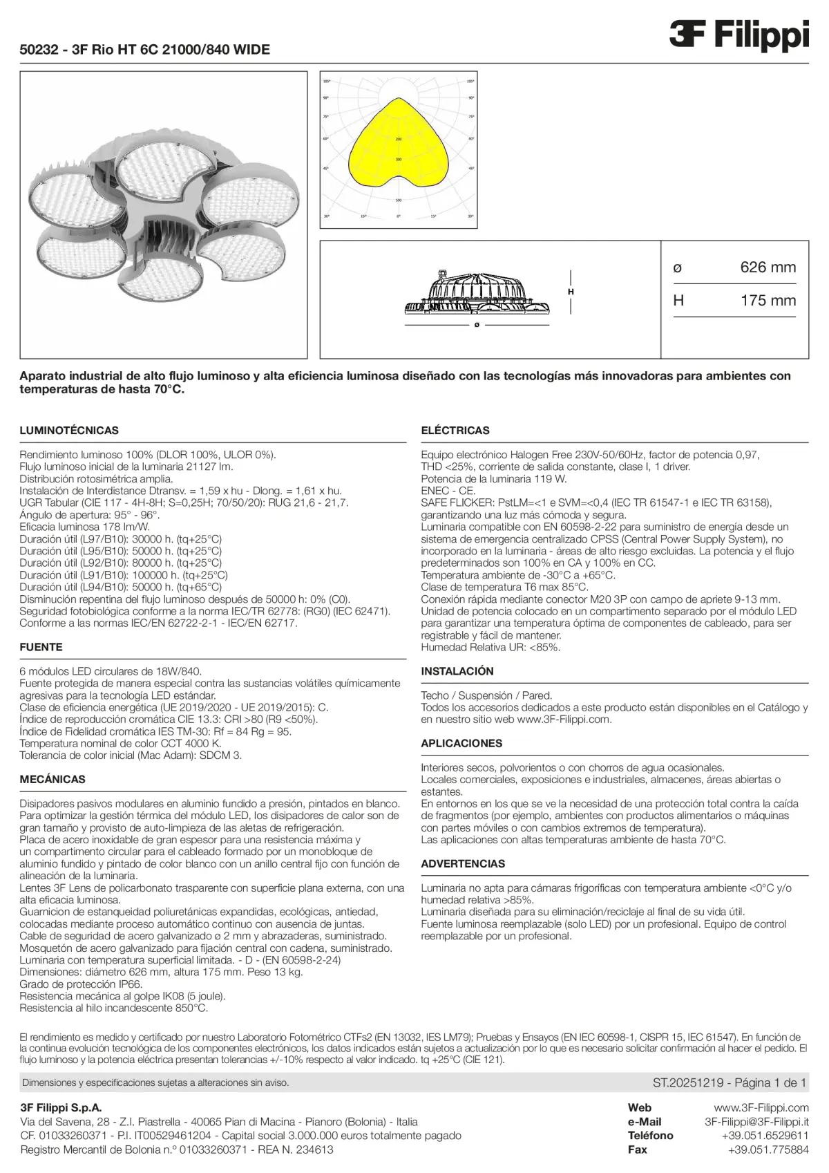 50232 - 3F Rio HT 6C 21000-840 WIDE - Datasheet - es