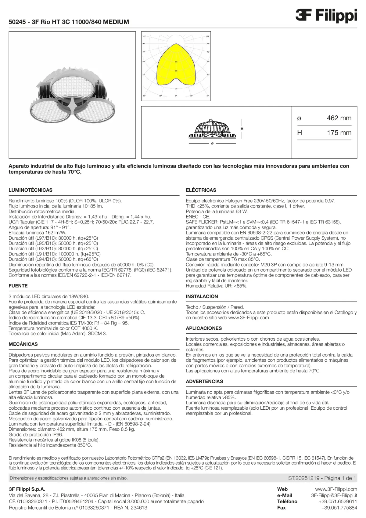 50245 - 3F Rio HT 3C 11000-840 MEDIUM - Datasheet - es