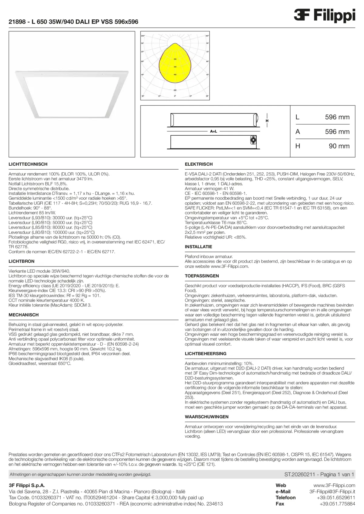 21898 - L 650 35W-940 DALI EP VSS 596x596 - Datasheet - nl
