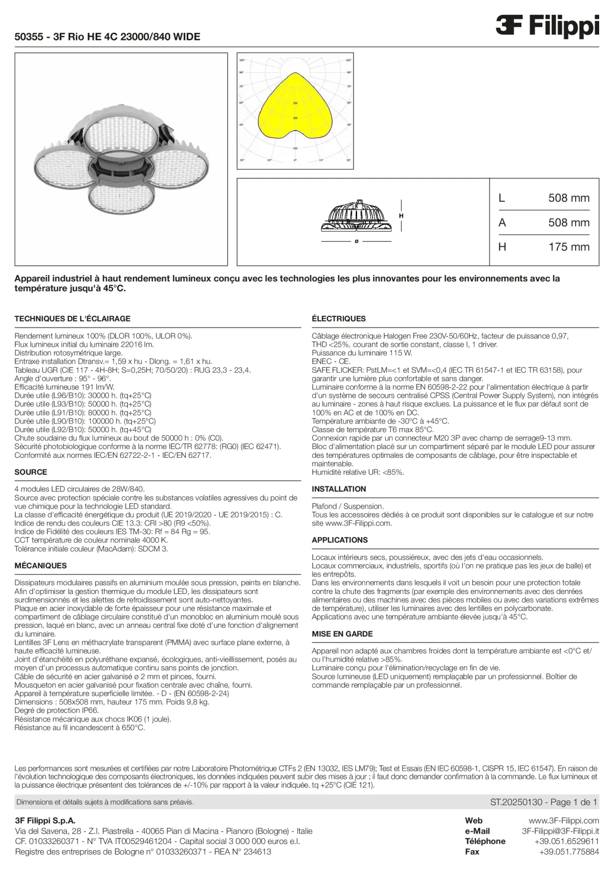 50355 - 3F Rio HE 4C 23000-840 WIDE - Datasheet - fr