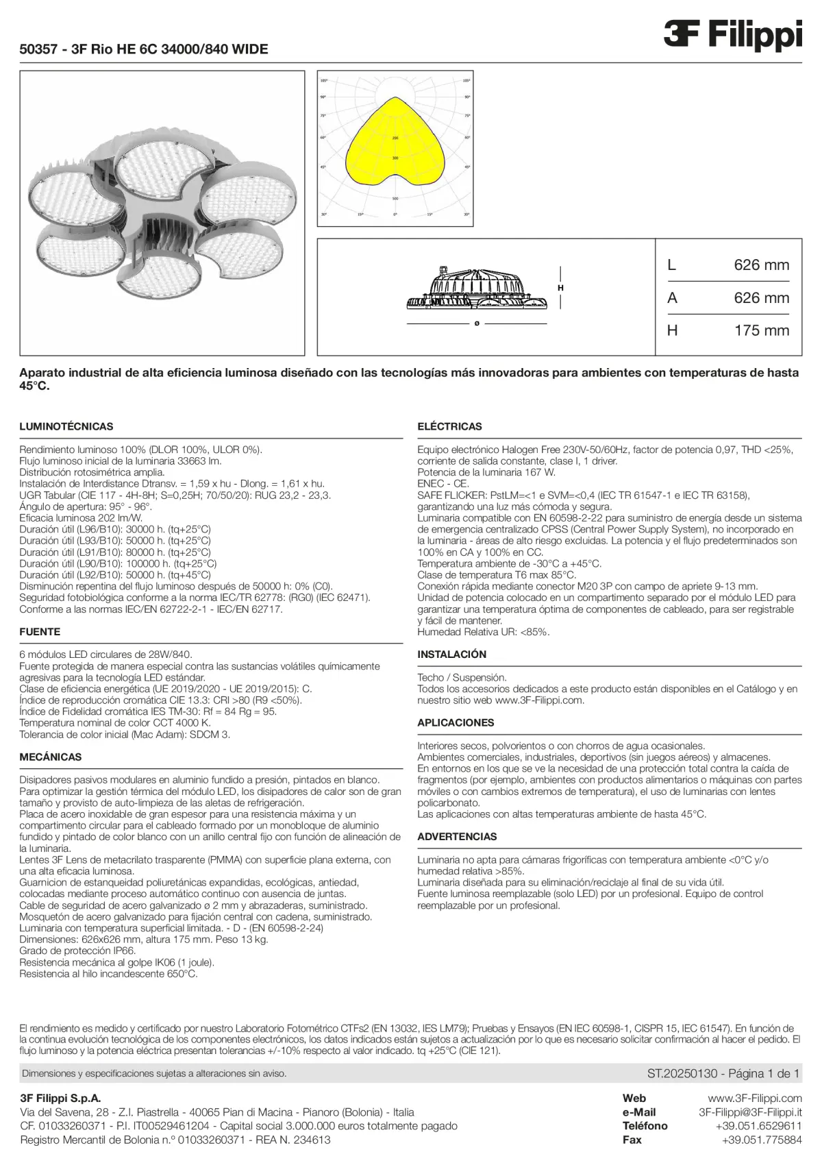 50357 - 3F Rio HE 6C 34000-840 WIDE - Datasheet - es