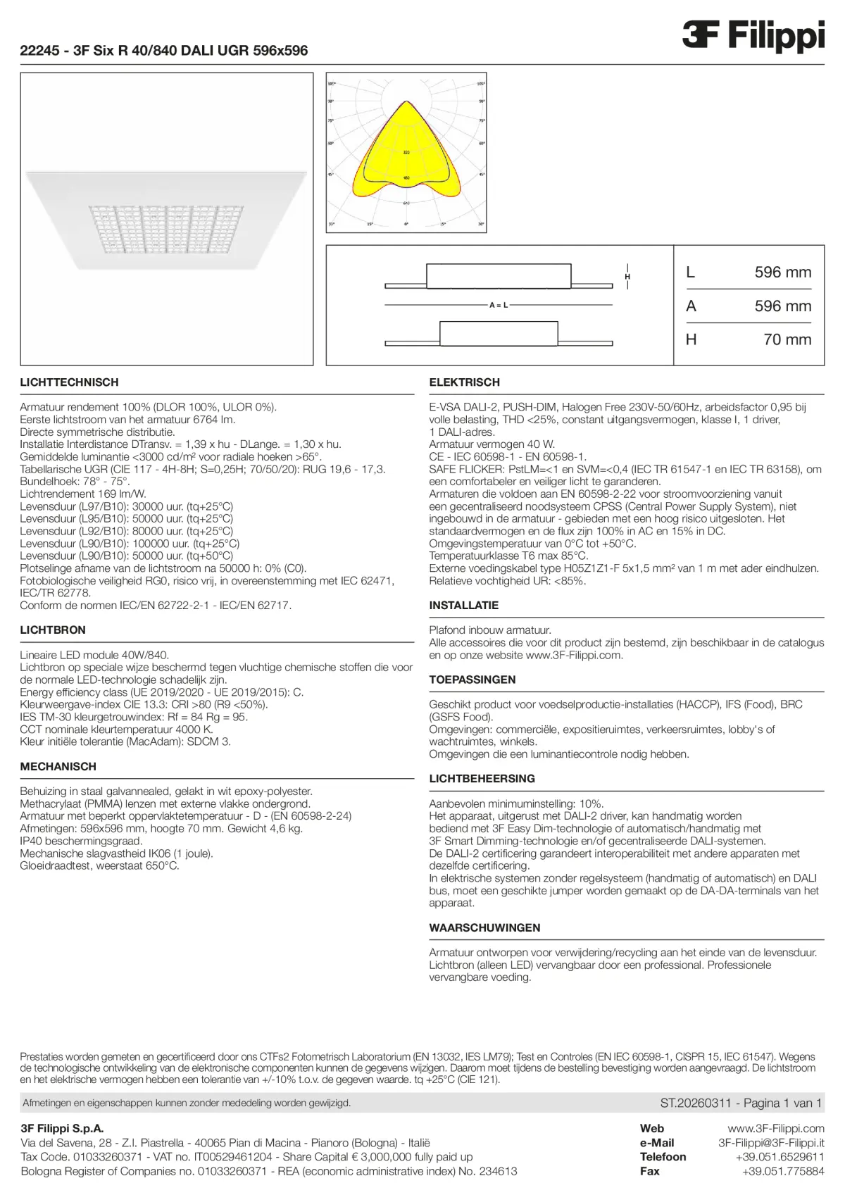 22245 - 3F Six R 40-840 DALI UGR 596x596 - Datasheet - nl