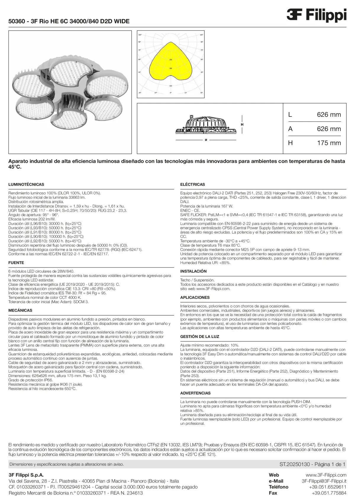 50360 - 3F Rio HE 6C 34000-840 D2D WIDE - Datasheet - es