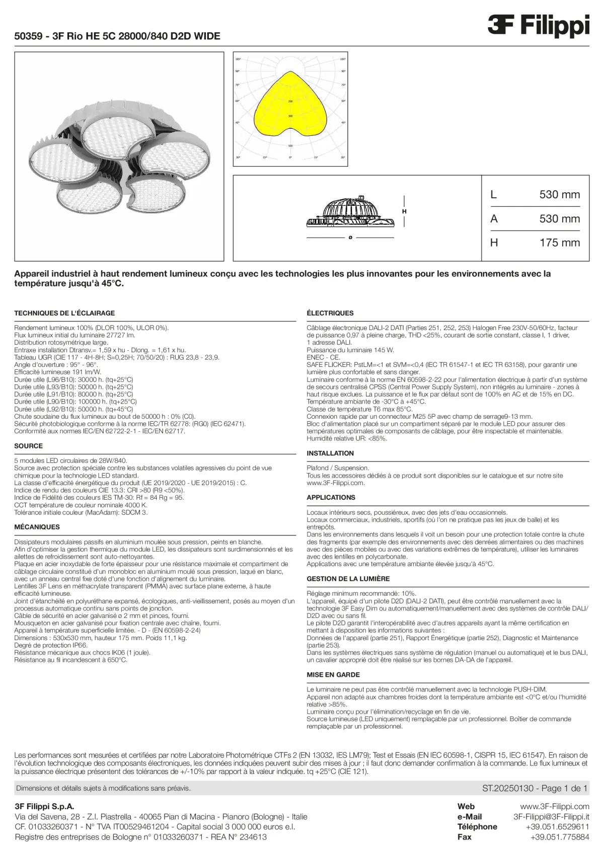 50359 - 3F Rio HE 5C 28000-840 D2D WIDE - Datasheet - fr