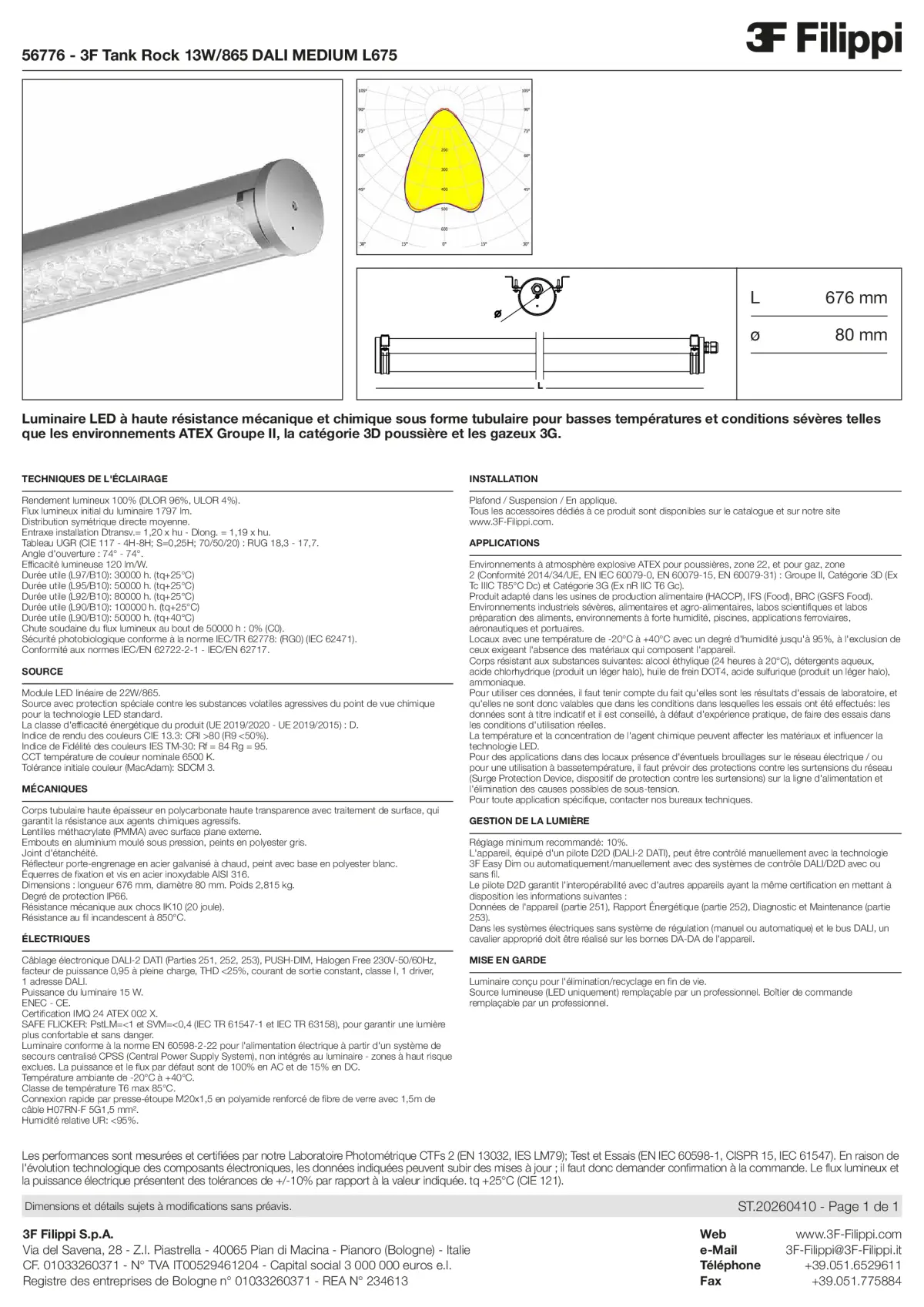 56776 - 3F Tank Rock 13W-865 DALI MEDIUM L675 - Datasheet - fr