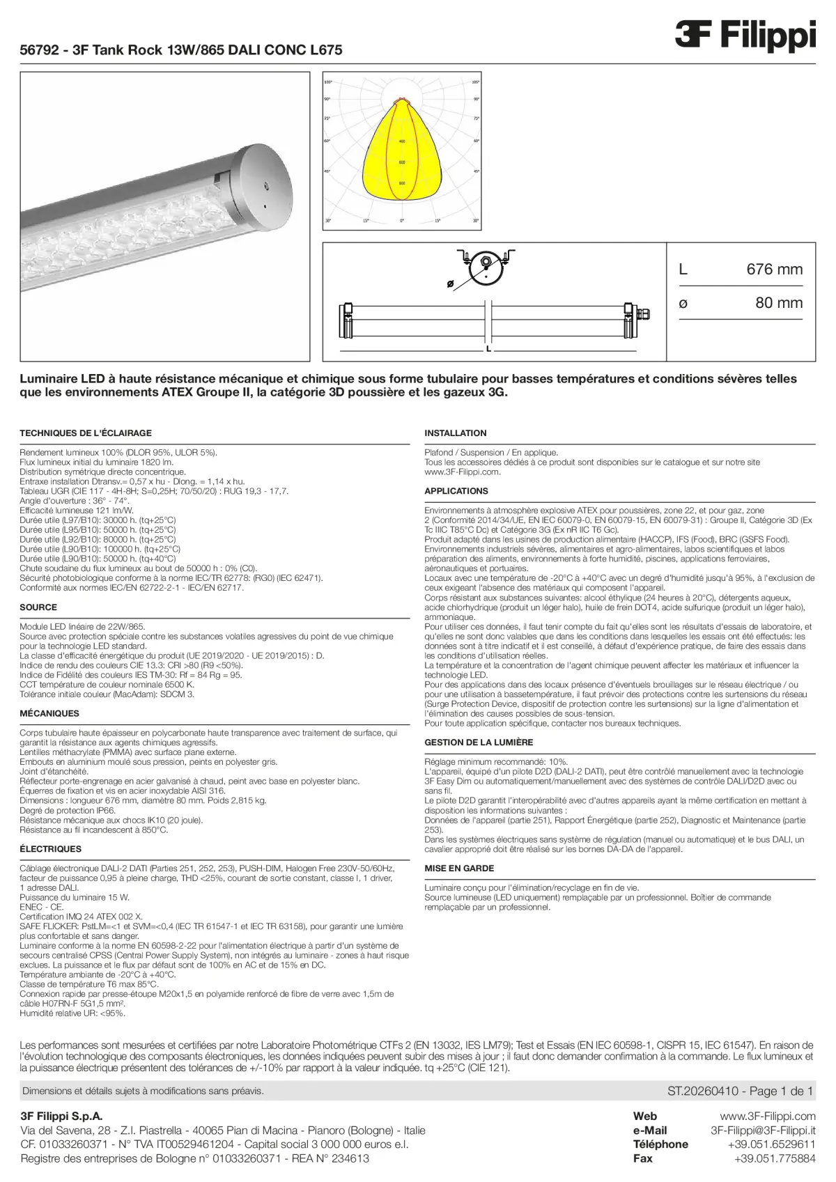 56792 - 3F Tank Rock 13W-865 DALI CONC L675 - Datasheet - fr