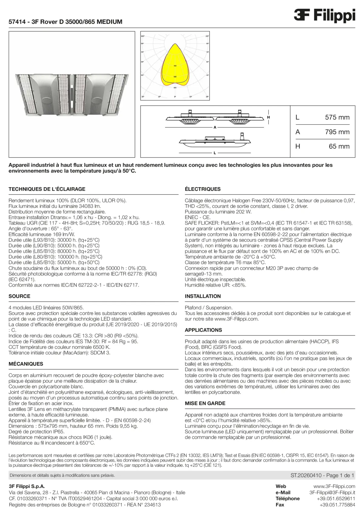 57414 - 3F Rover D 35000-865 MEDIUM - Datasheet - fr