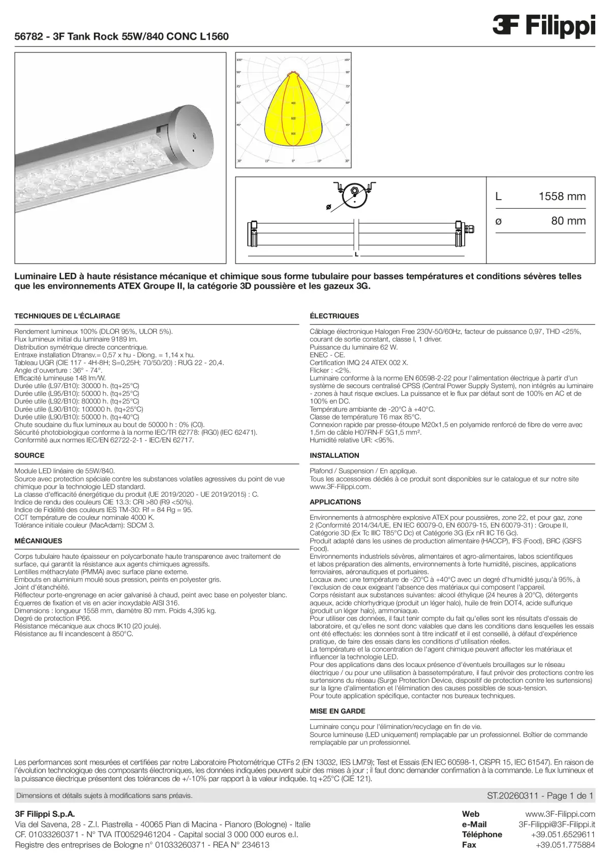 56782 - 3F Tank Rock 55W-840 CONC L1560 - Datasheet - fr