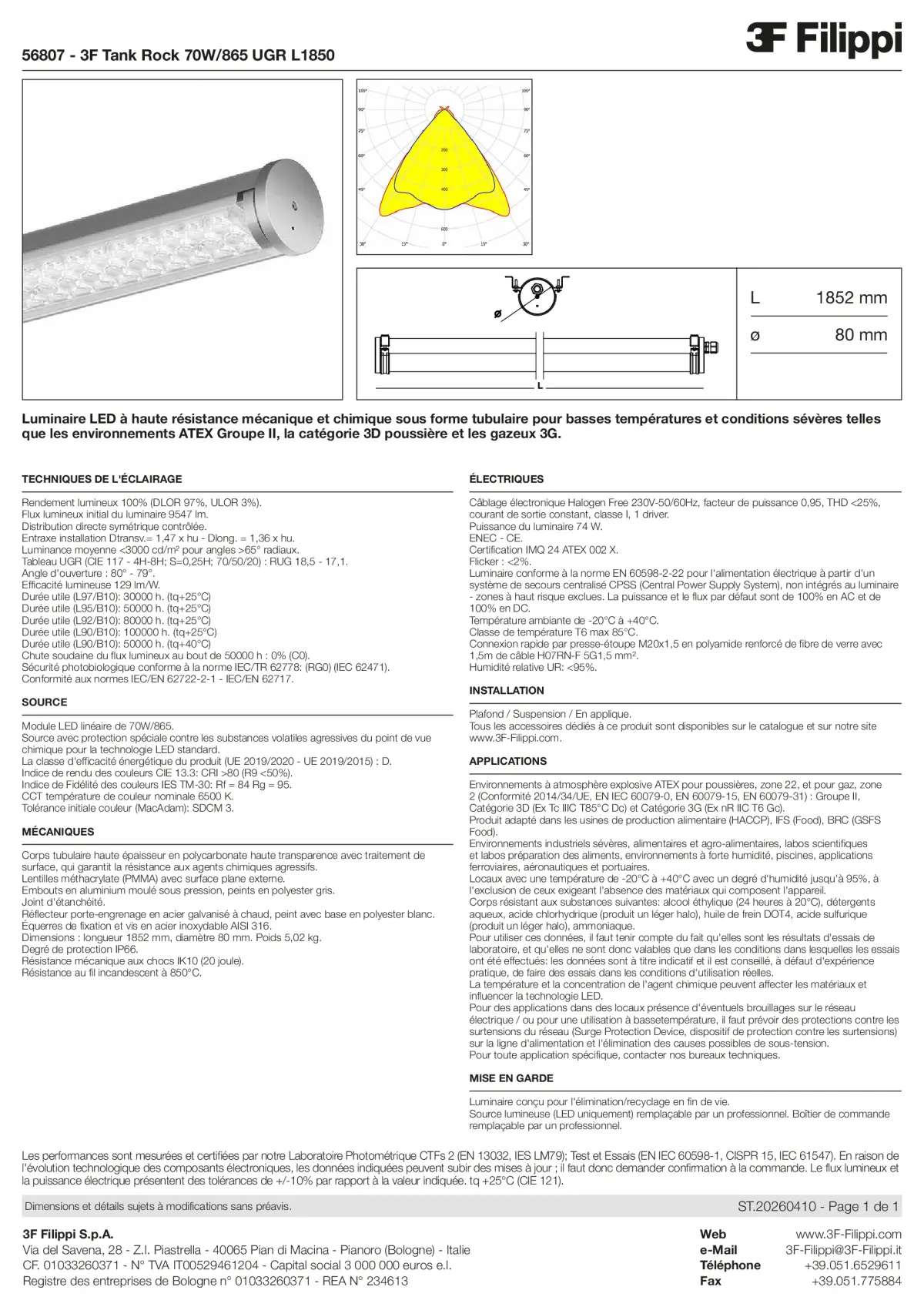 56807 - 3F Tank Rock 70W-865 UGR L1850 - Datasheet - fr