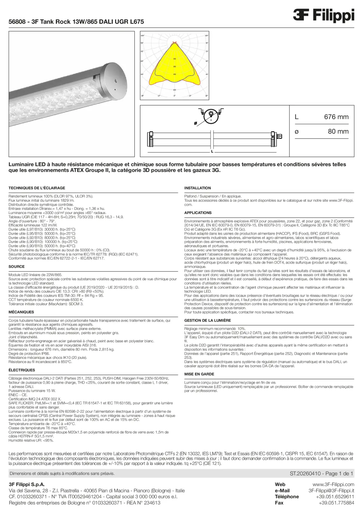 56808 - 3F Tank Rock 13W-865 DALI UGR L675 - Datasheet - fr