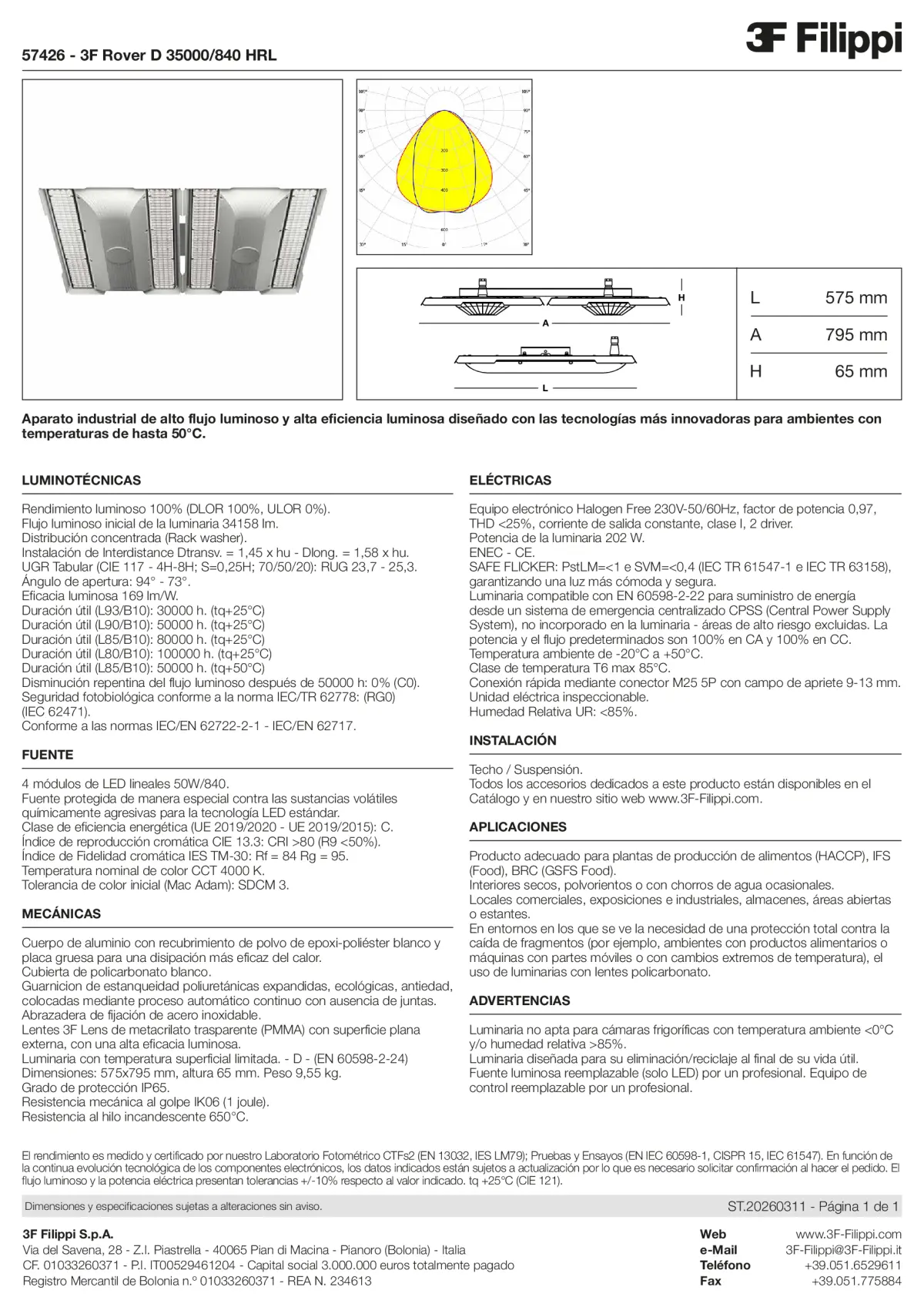 57426 - 3F Rover D 35000-840 HRL - Datasheet - es