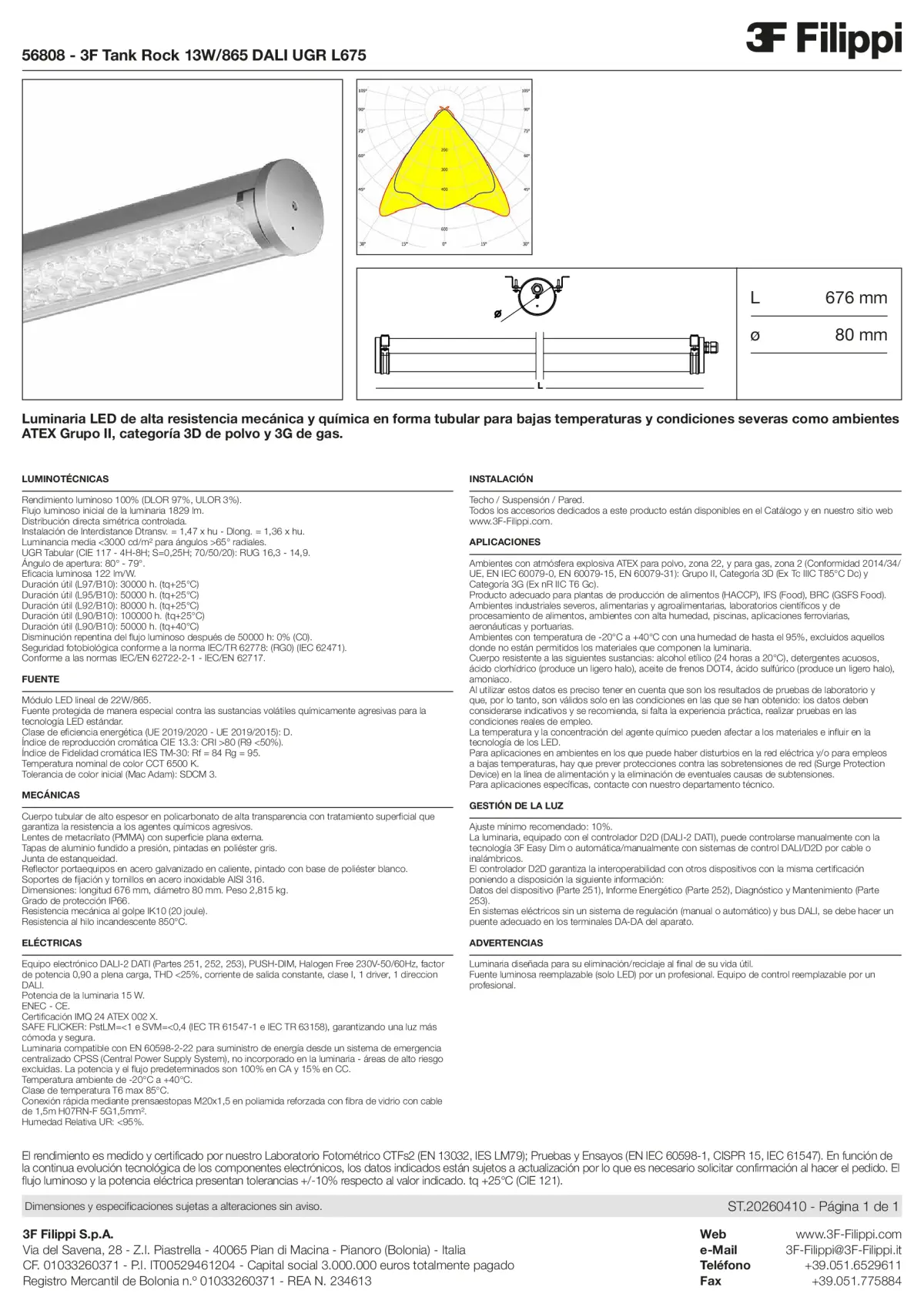 56808 - 3F Tank Rock 13W-865 DALI UGR L675 - Datasheet - es