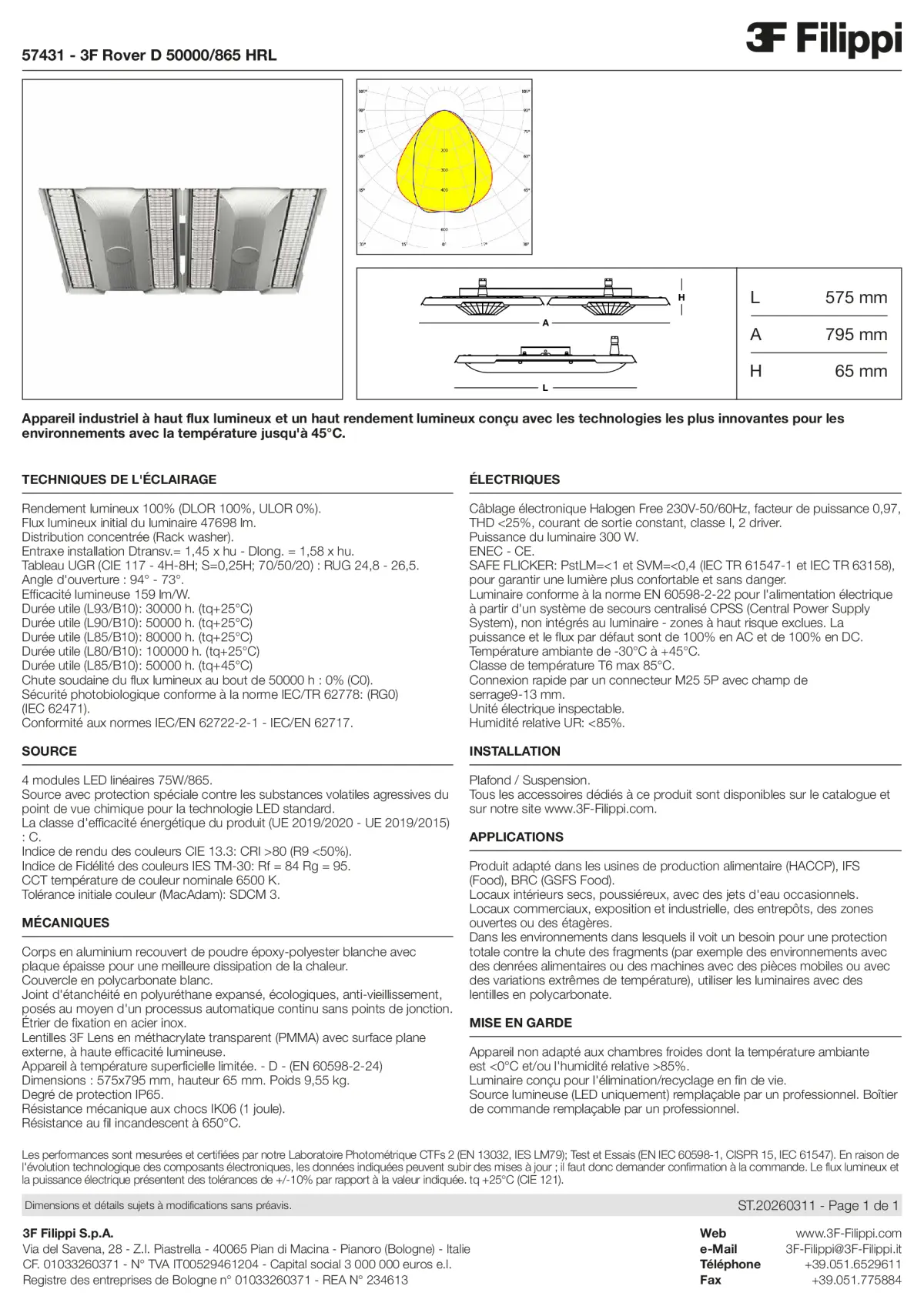 57431 - 3F Rover D 50000-865 HRL - Datasheet - fr