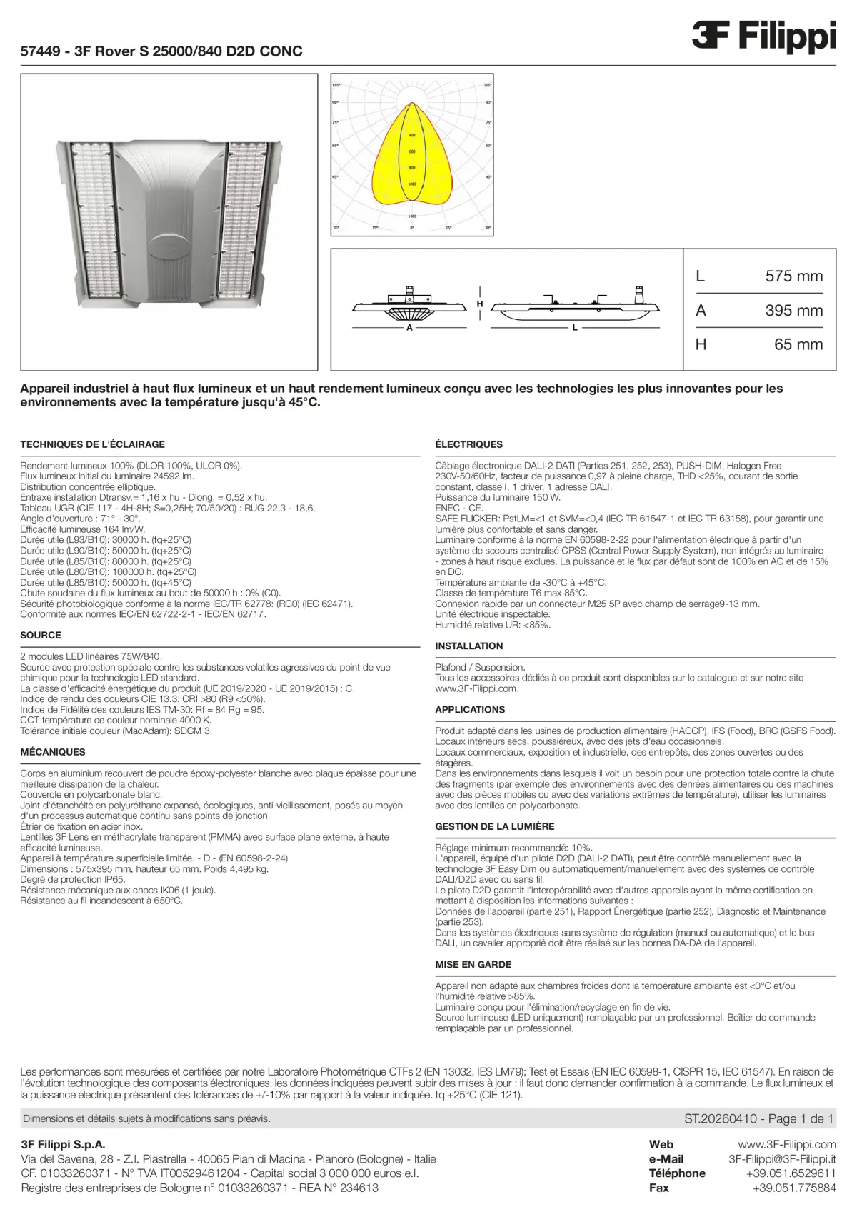 57449 - 3F Rover S 25000-840 D2D CONC - Datasheet - fr