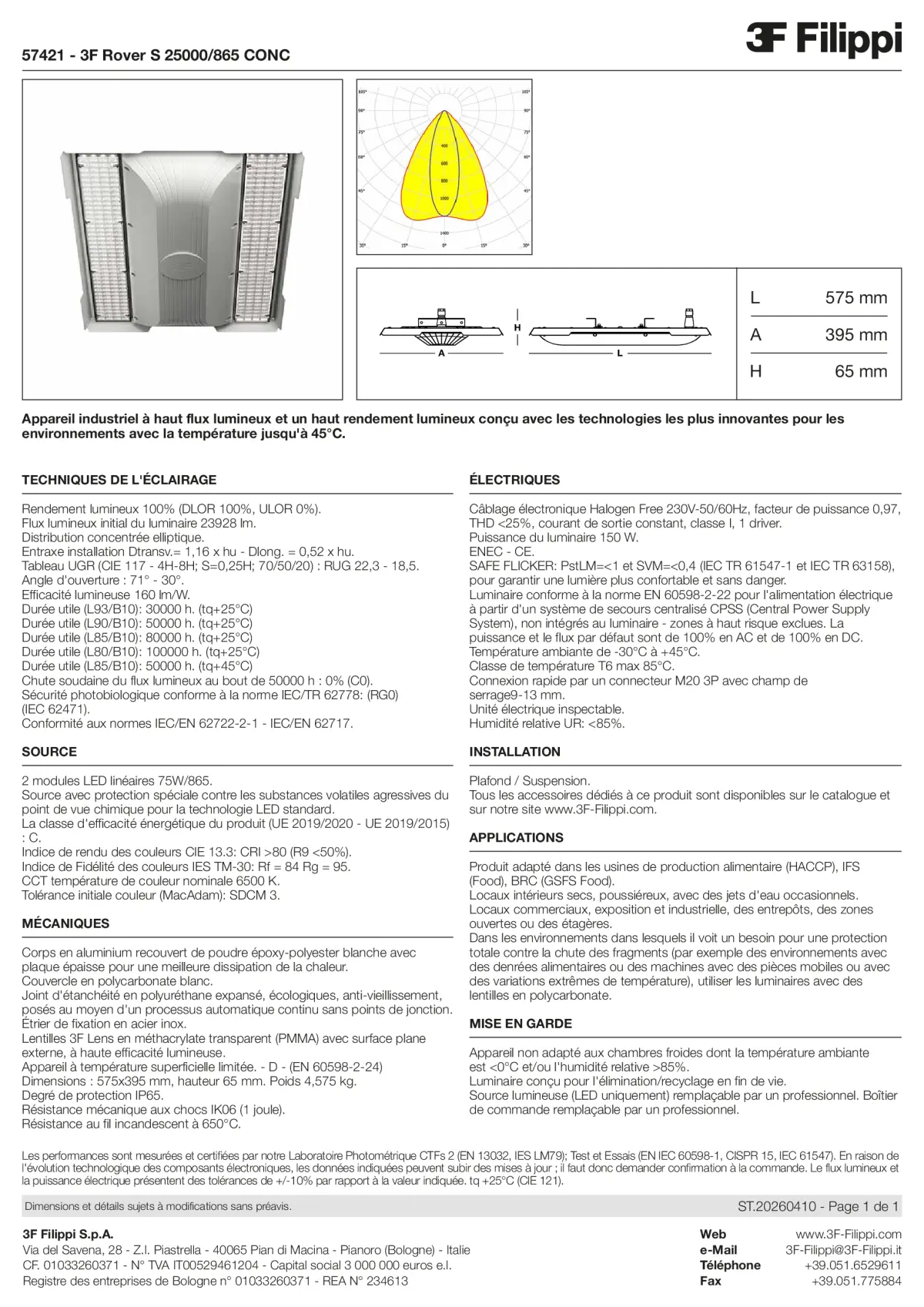 57421 - 3F Rover S 25000-865 CONC - Datasheet - fr