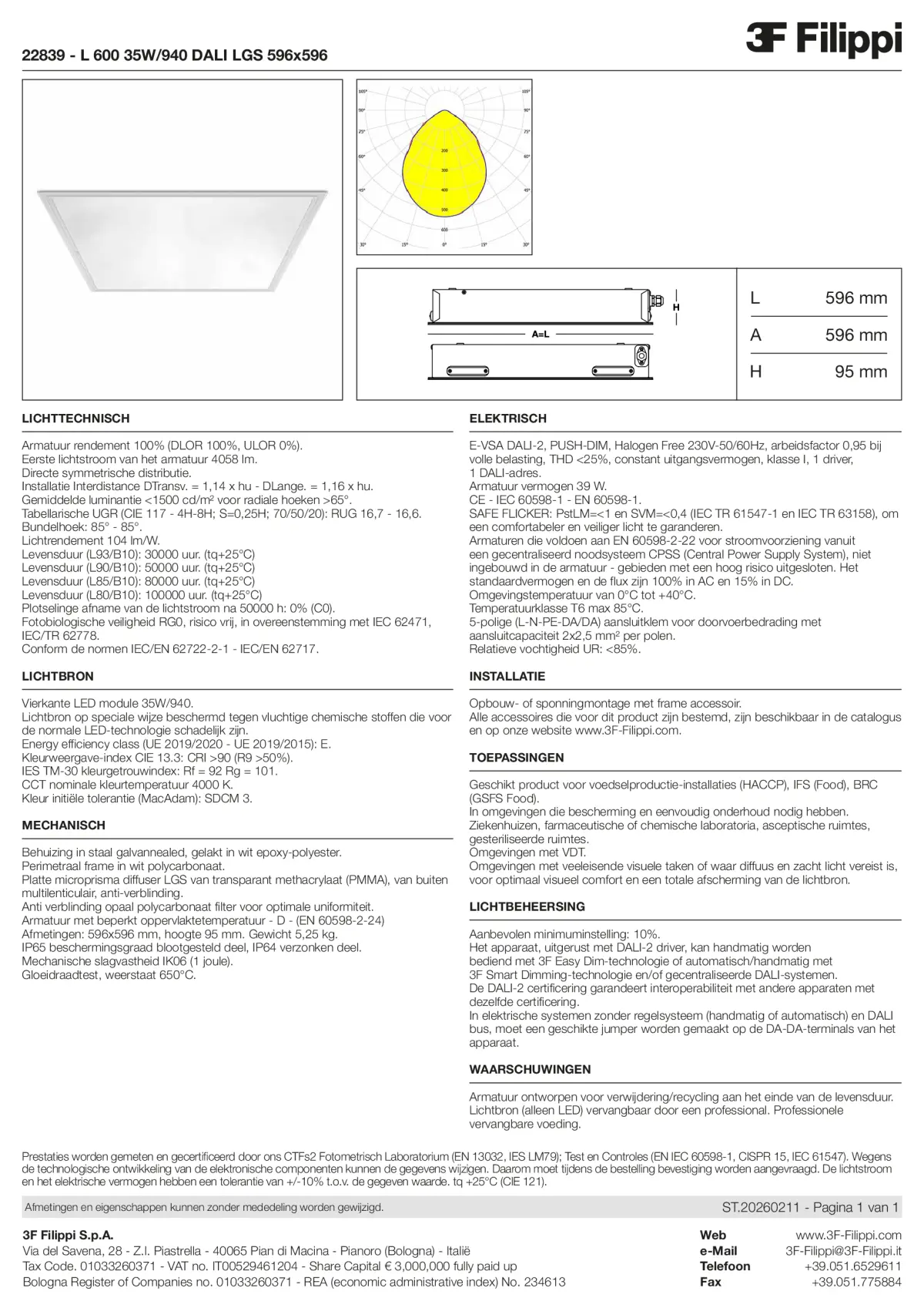 22839 - L 600 35W-940 DALI LGS 596x596 - Datasheet - nl