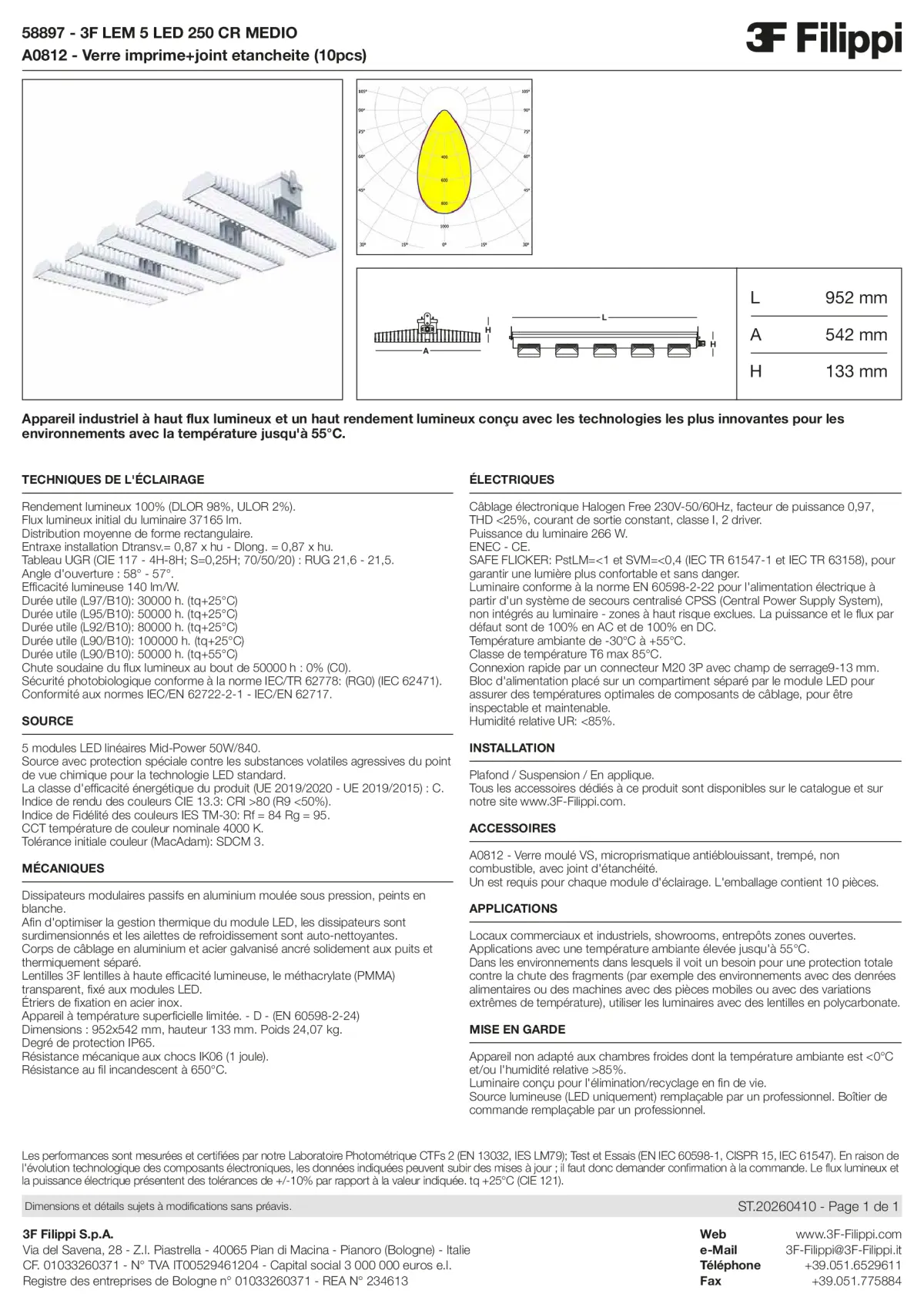 58897+A0812 - 3F LEM 5 LED 250 CR MEDIO + VS - Datasheet - fr