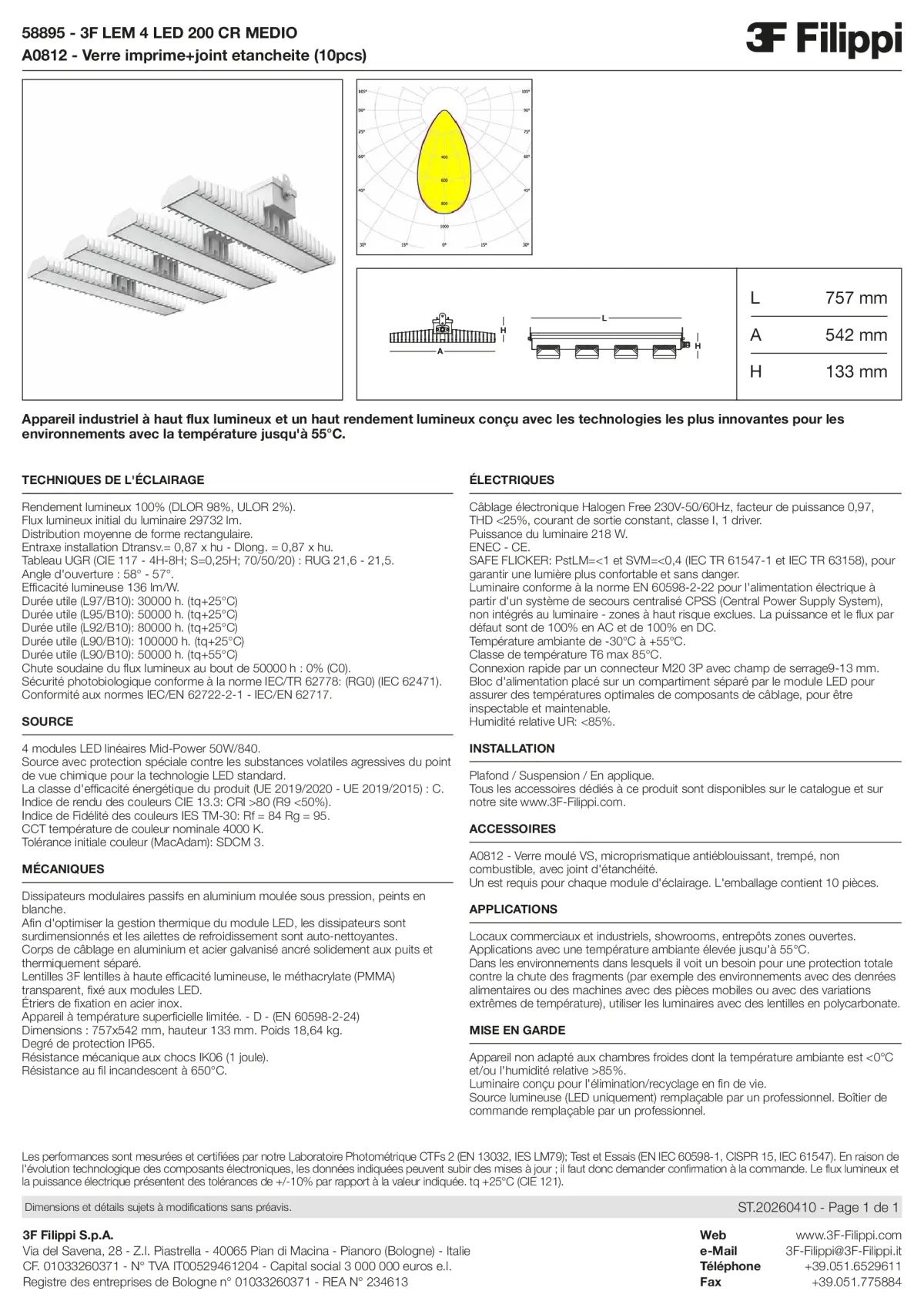 58895+A0812 - 3F LEM 4 LED 200 CR MEDIO + VS - Datasheet - fr