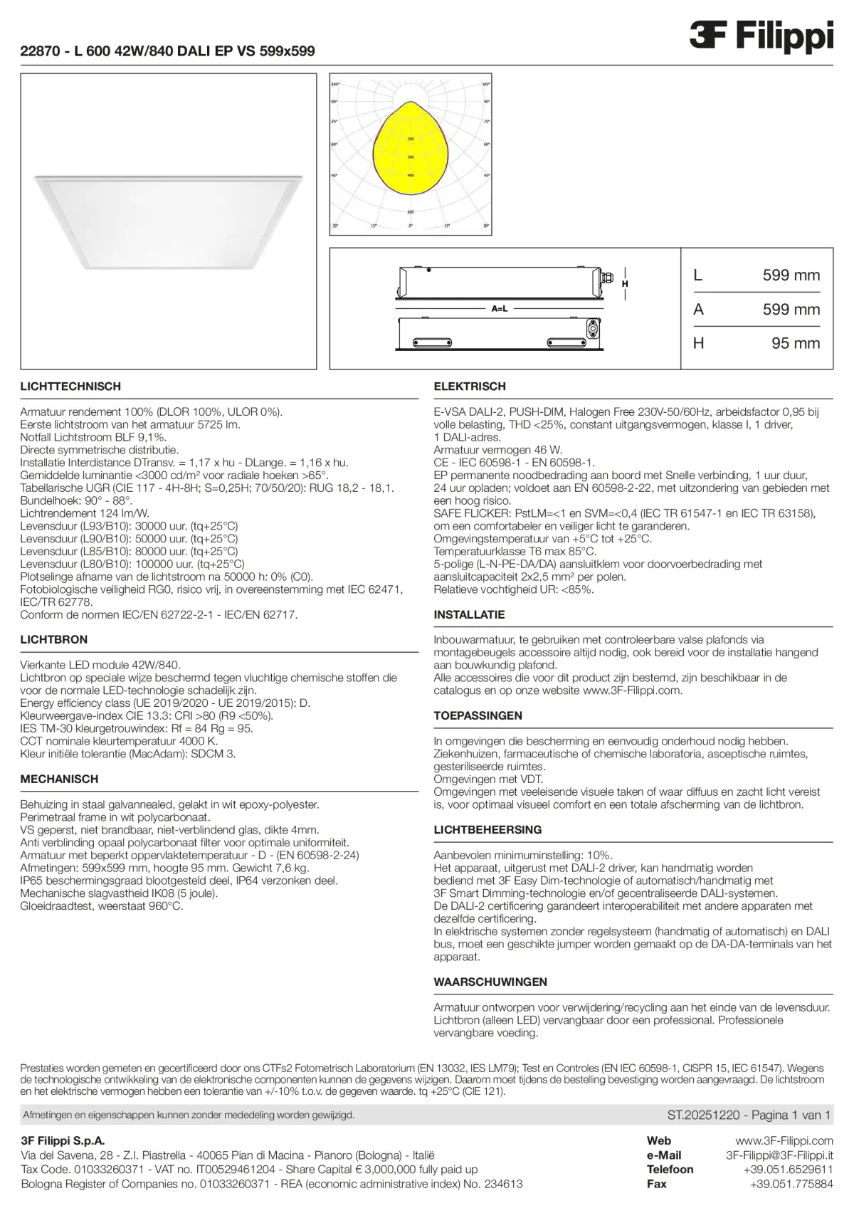22870 - L 600 42W-840 DALI EP VS 599x599 - Datasheet - nl