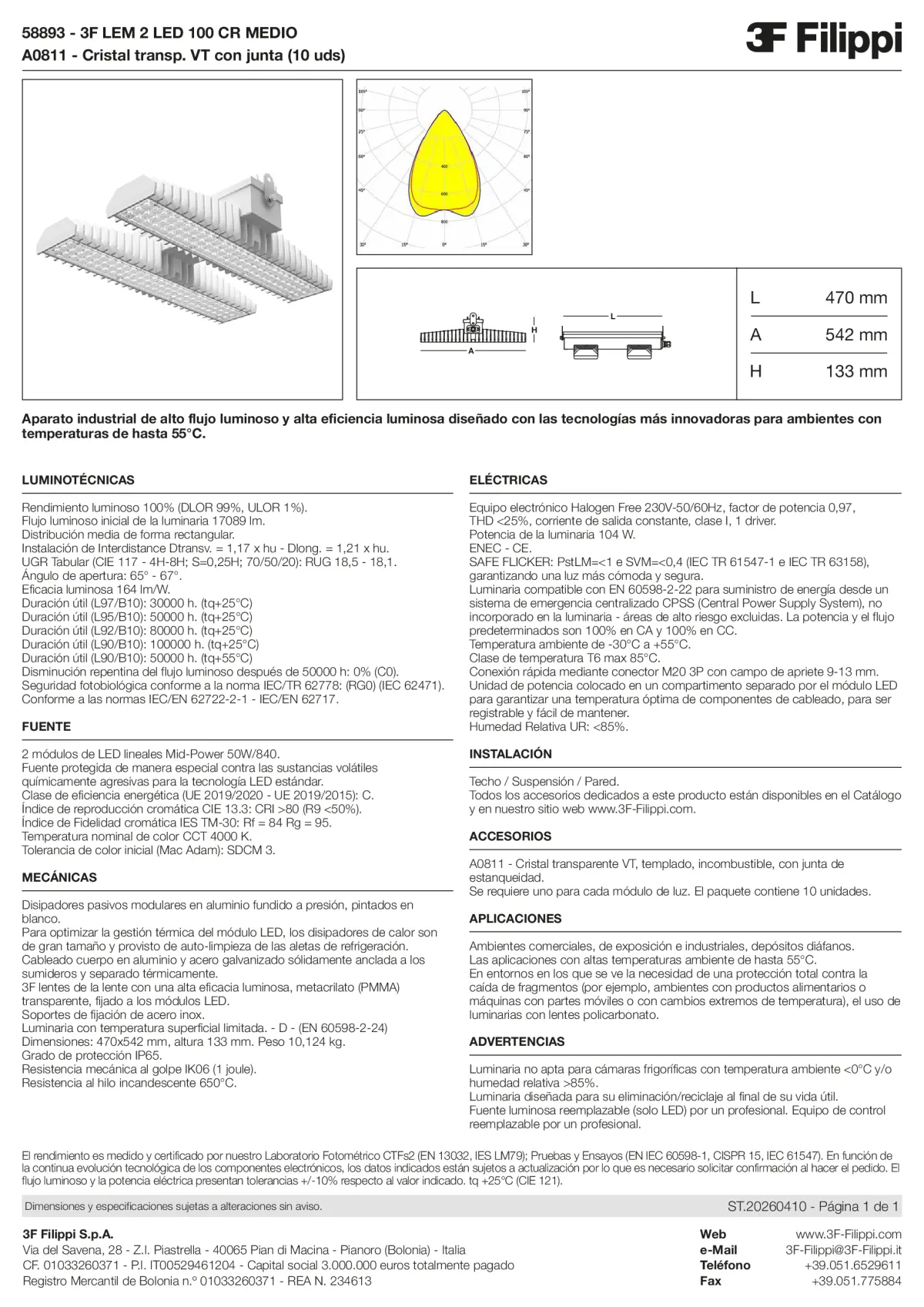 58893+A0811 - 3F LEM 2 LED 100 CR MEDIO + VT - Datasheet - es