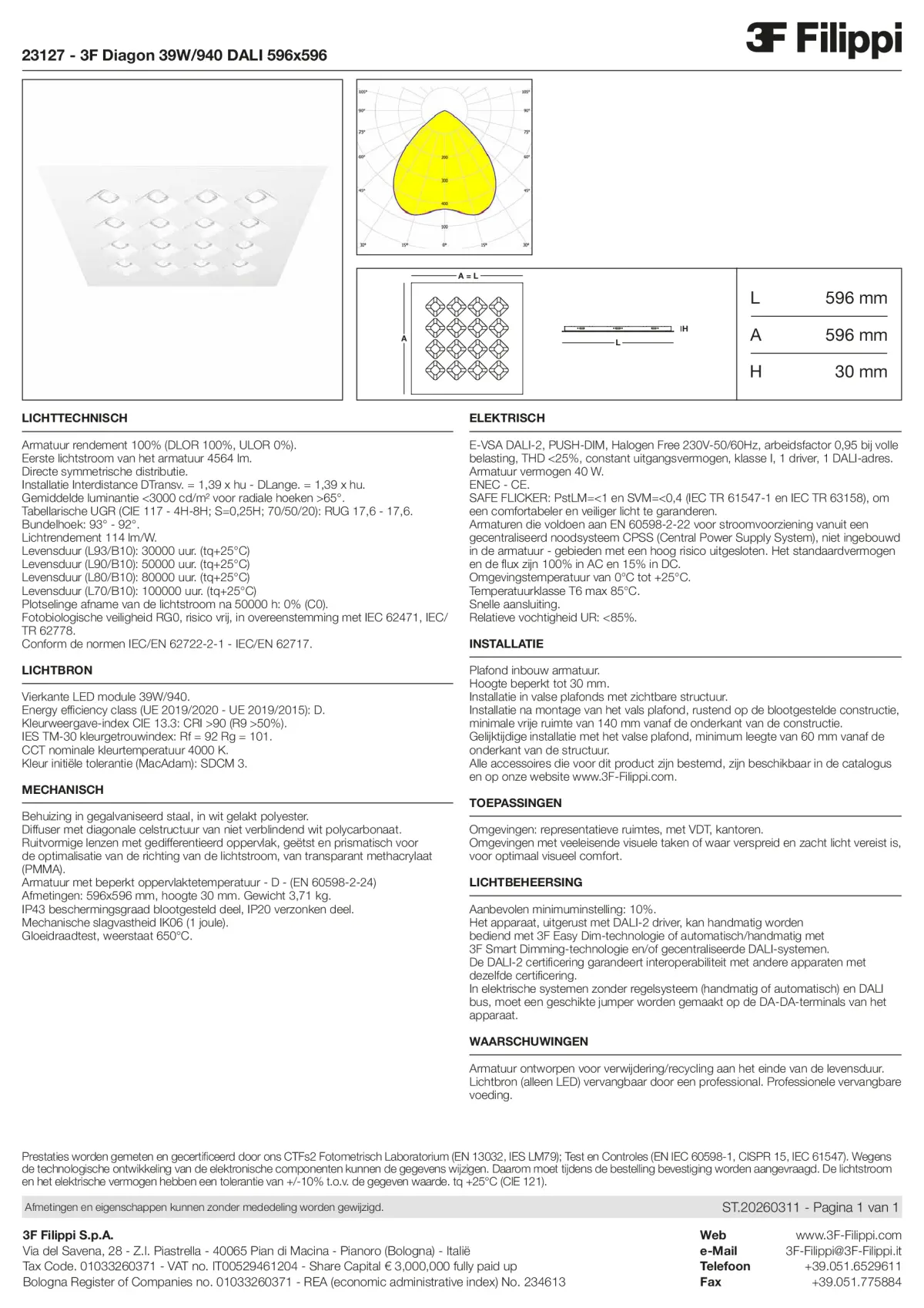 23127 - 3F Diagon 39W-940 DALI 596x596 - Datasheet - nl