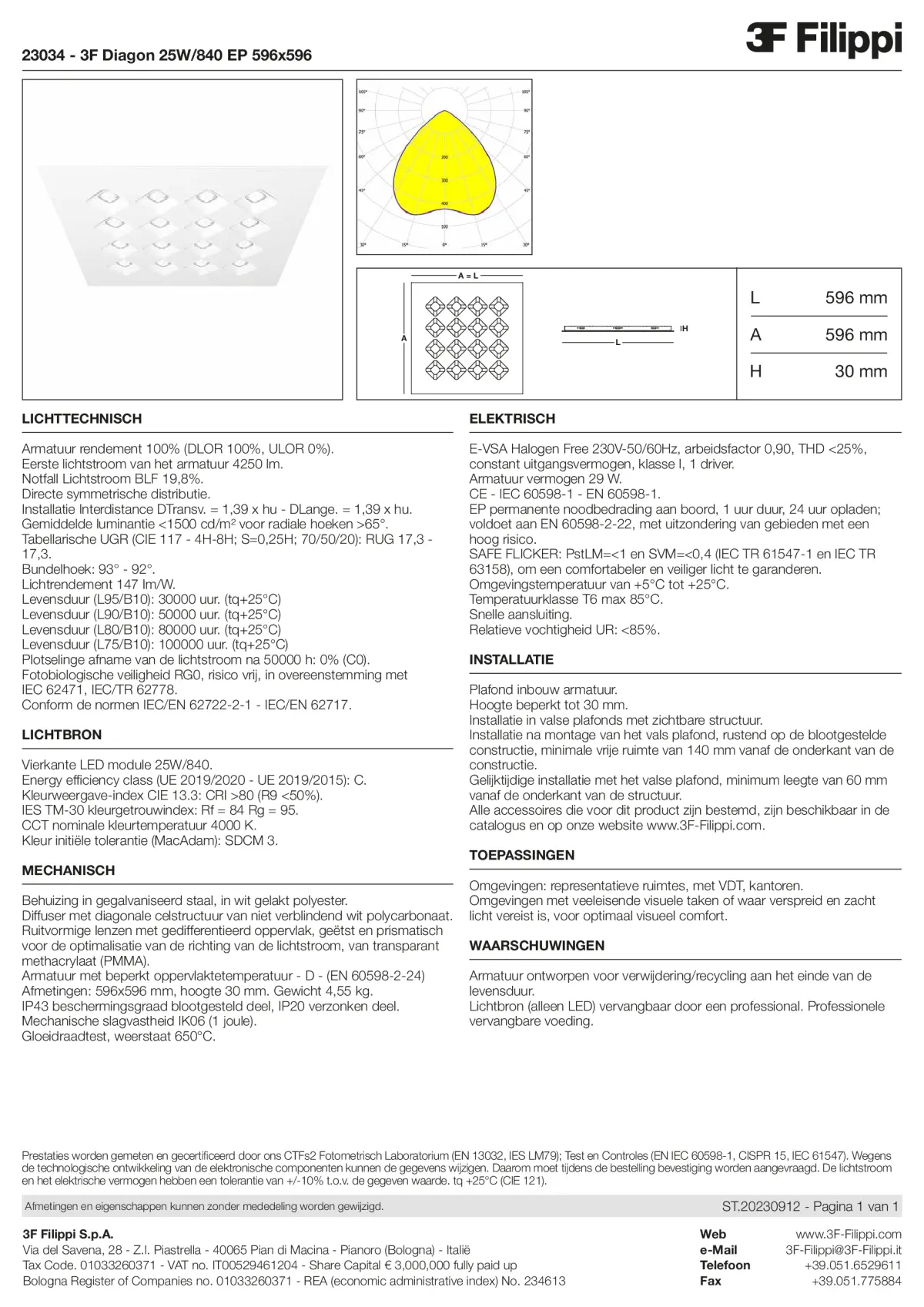 23034 - 3F Diagon 25W-840 EP 596x596 - Datasheet - nl