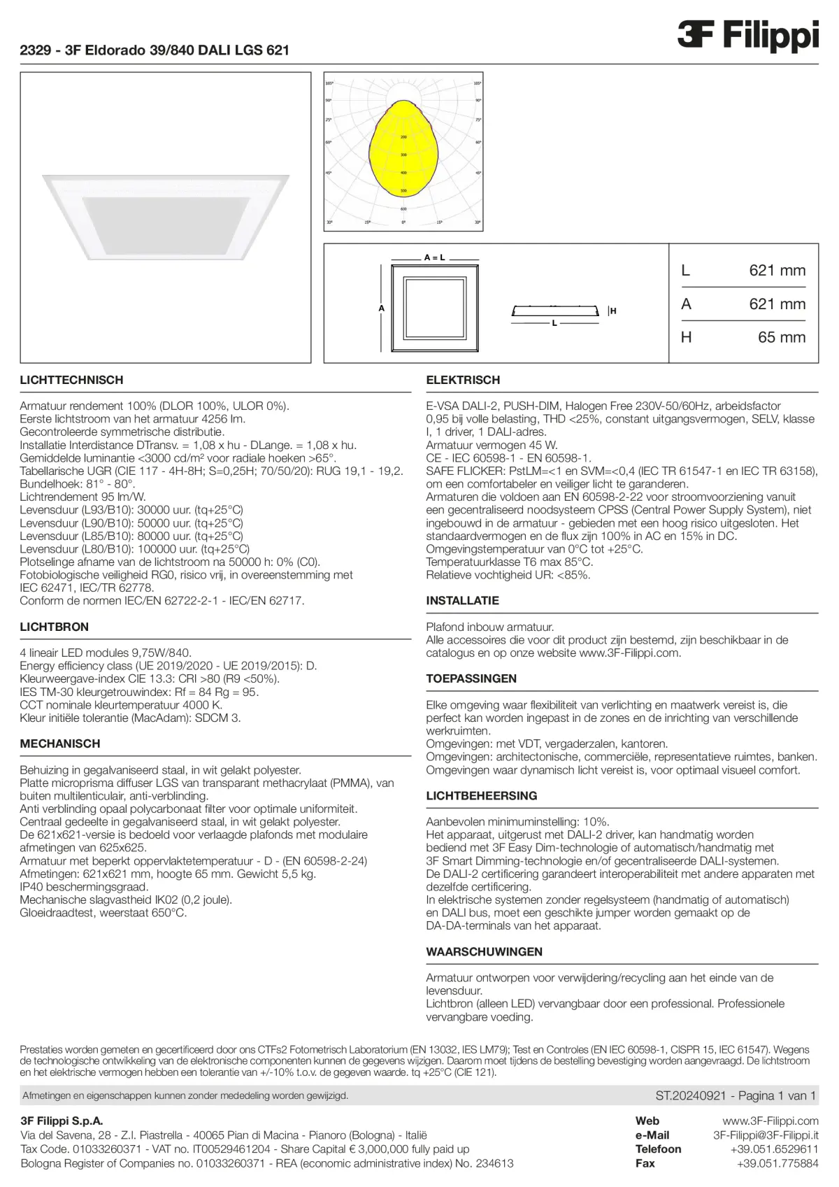 2329 - 3F Eldorado 39-840 DALI LGS 621 - Datasheet - nl