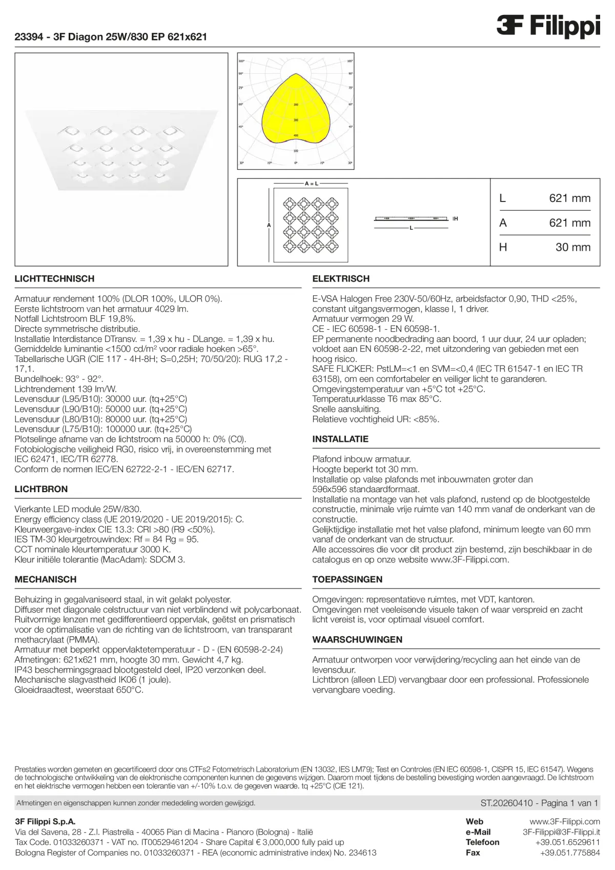 23394 - 3F Diagon 25W-830 EP 621x621 - Datasheet - nl