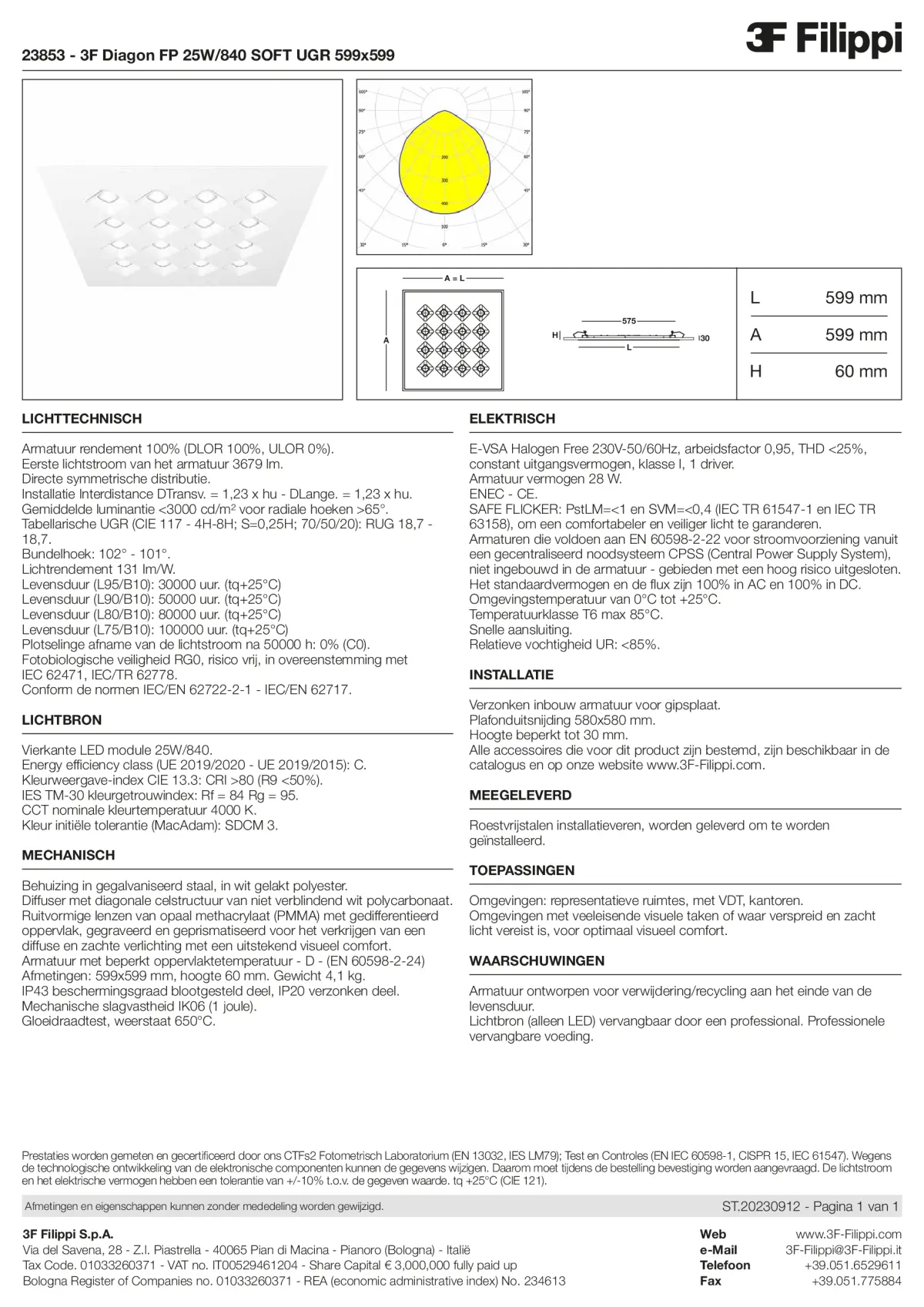 23853 - 3F Diagon FP 25W-840 SOFT UGR 599x599 - Datasheet - nl