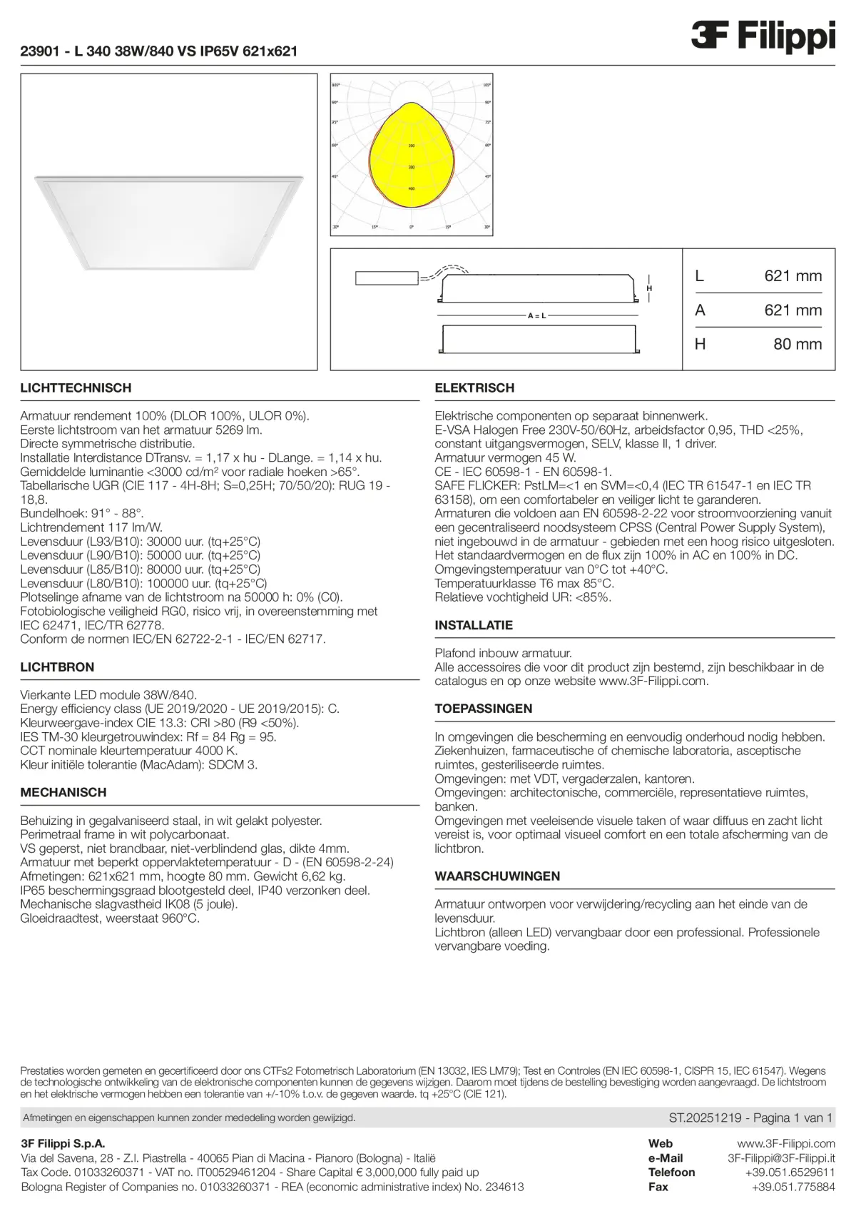 23901 - L 340 38W-840 VS IP65V 621x621 - Datasheet - nl