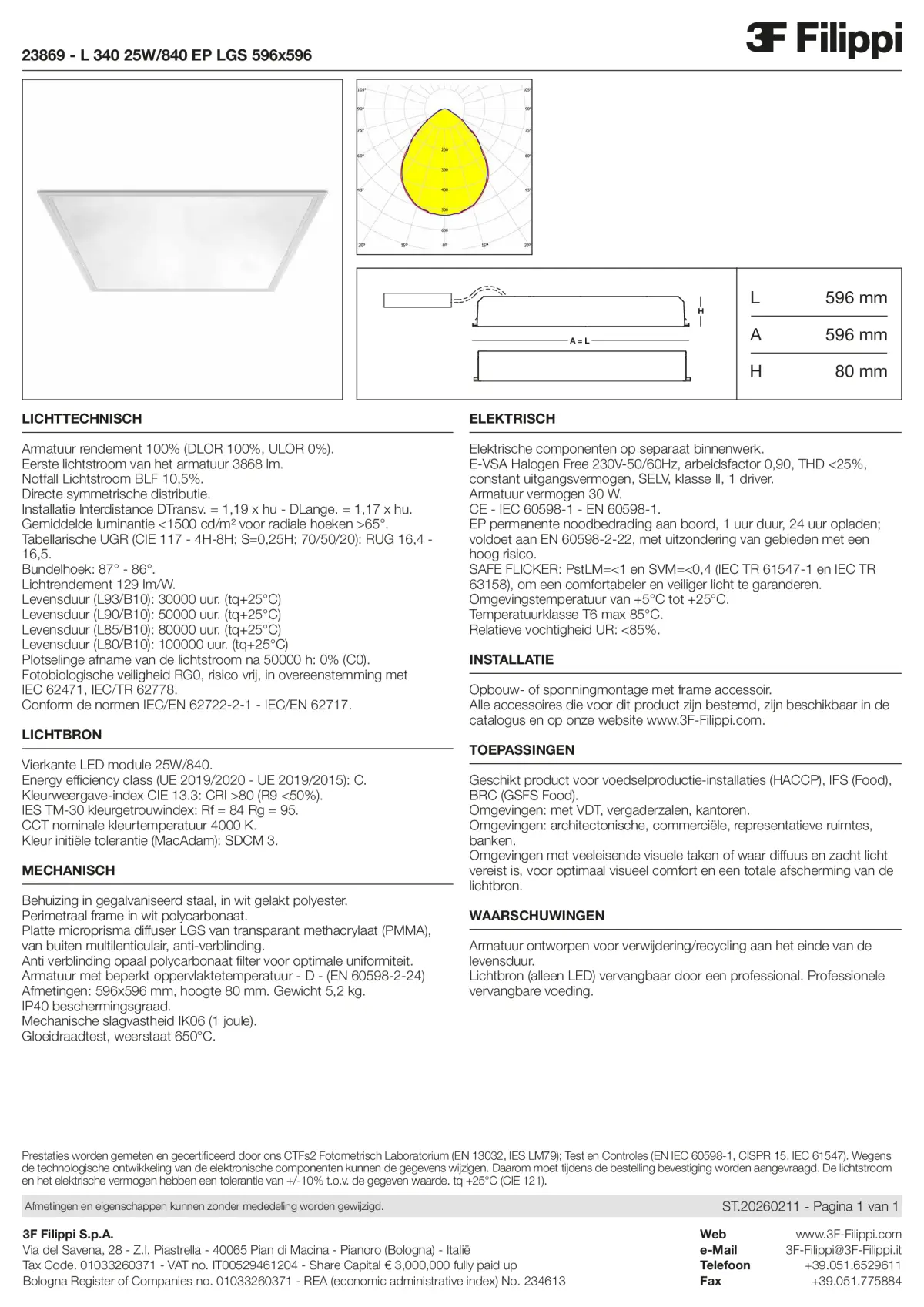 23869 - L 340 25W-840 EP LGS 596x596 - Datasheet - nl