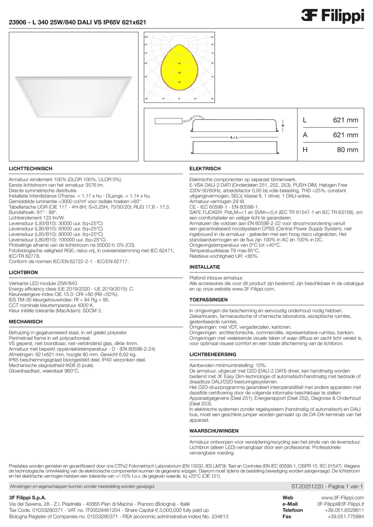 23906 - L 340 25W-840 DALI VS IP65V 621x621 - Datasheet - nl