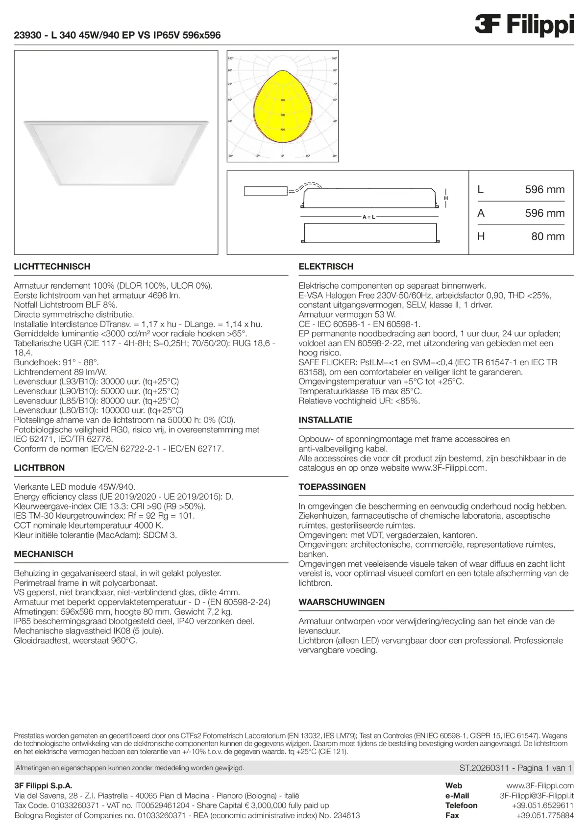 23930 - L 340 45W-940 EP VS IP65V 596x596 - Datasheet - nl
