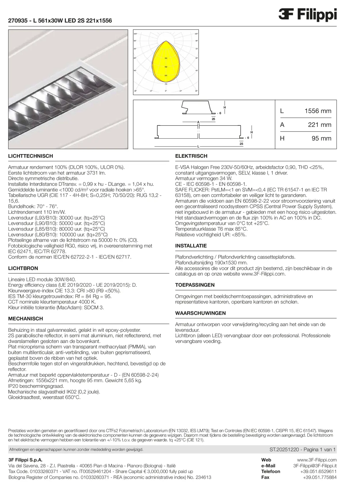 270935 - L 561x30W LED 2S 221x1556 - Datasheet - nl