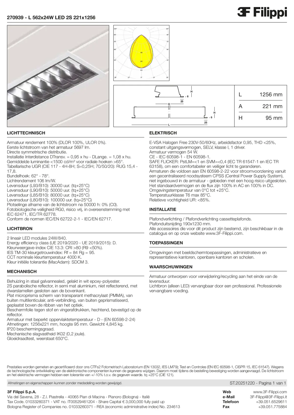 270939 - L 562x24W LED 2S 221x1256 - Datasheet - nl