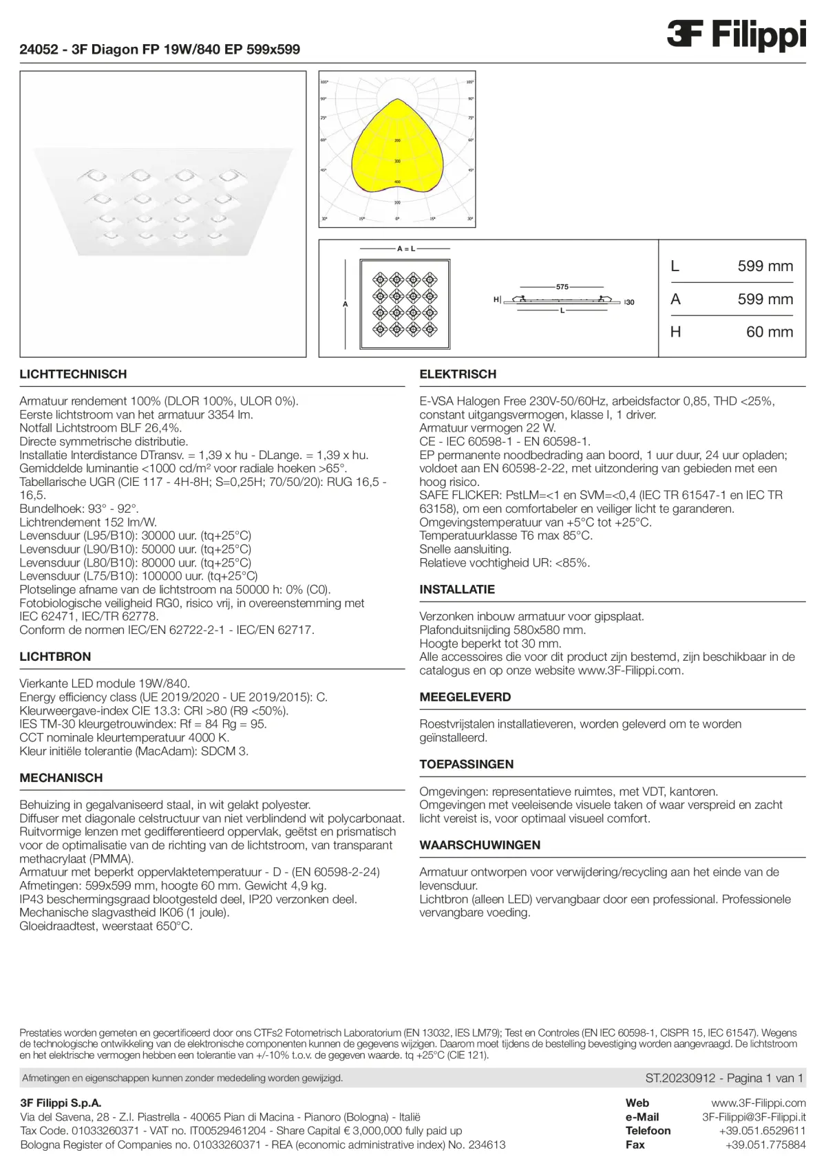24052 - 3F Diagon FP 19W-840 EP 599x599 - Datasheet - nl