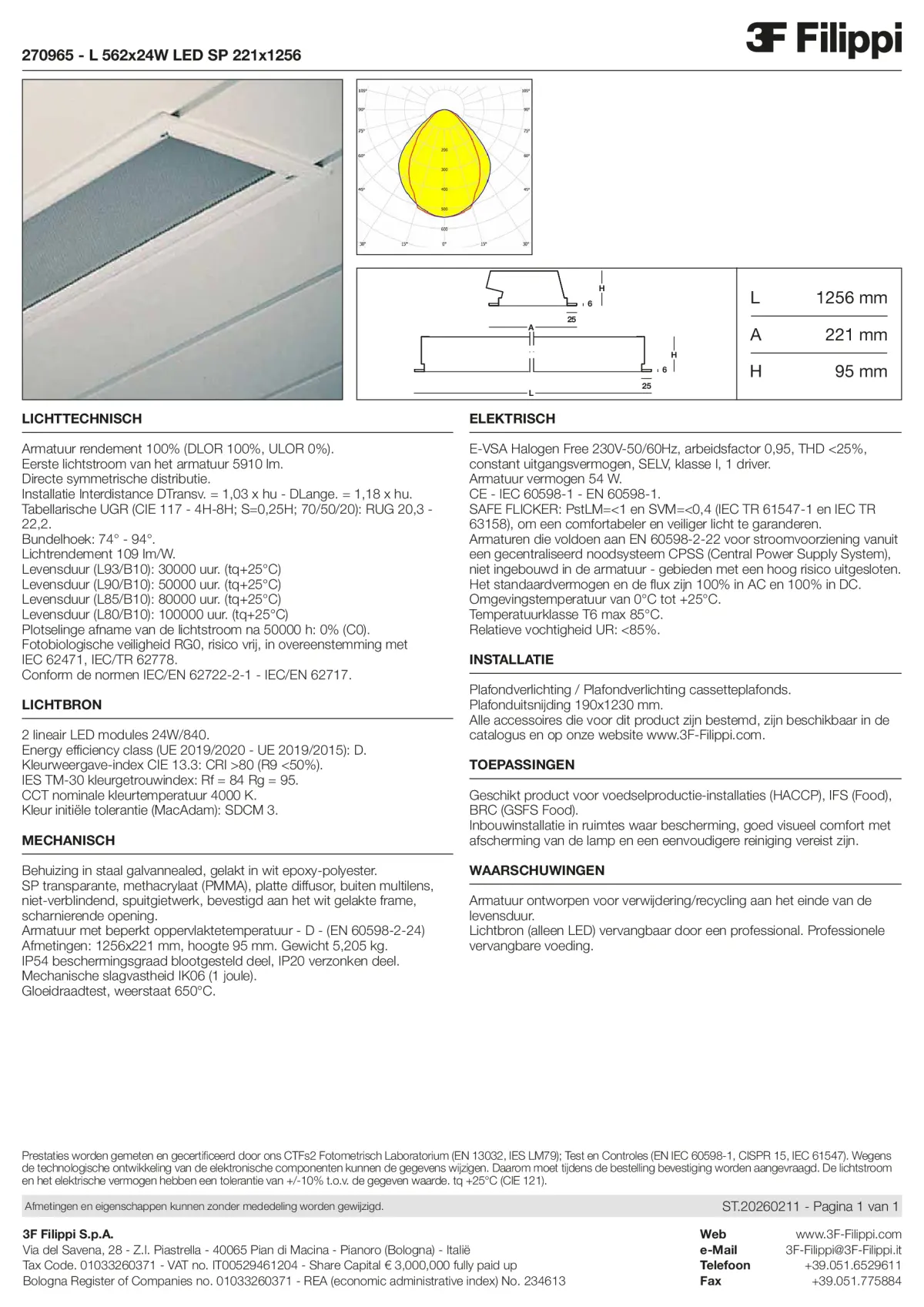 270965 - L 562x24W LED SP 221x1256 - Datasheet - nl
