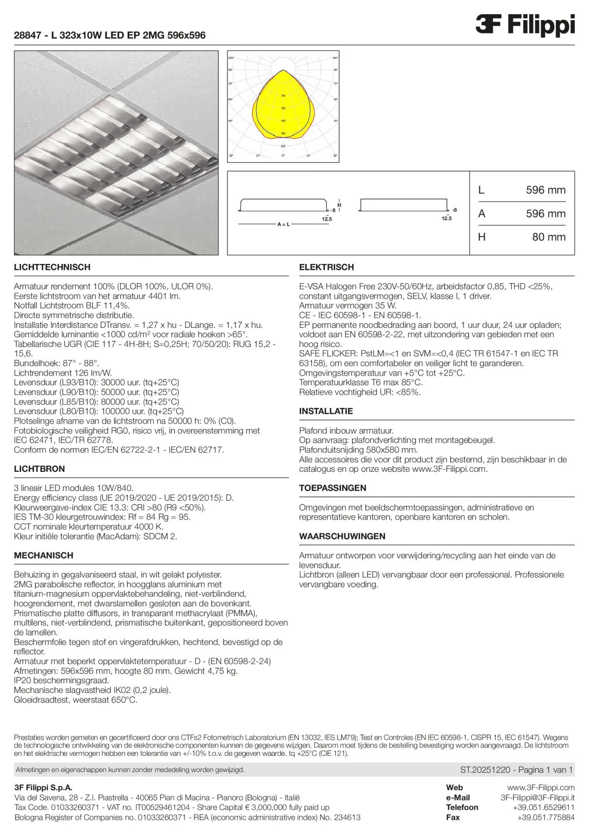 28847 - L 323x10W LED EP 2MG 596x596 - Datasheet - nl