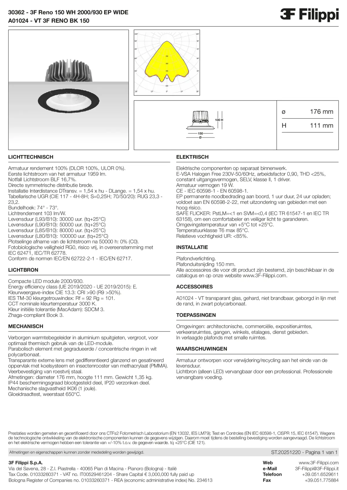 30362+A01024 - 3F Reno 150 WH 2000-930 EP WIDE + VT BK - Datasheet - nl