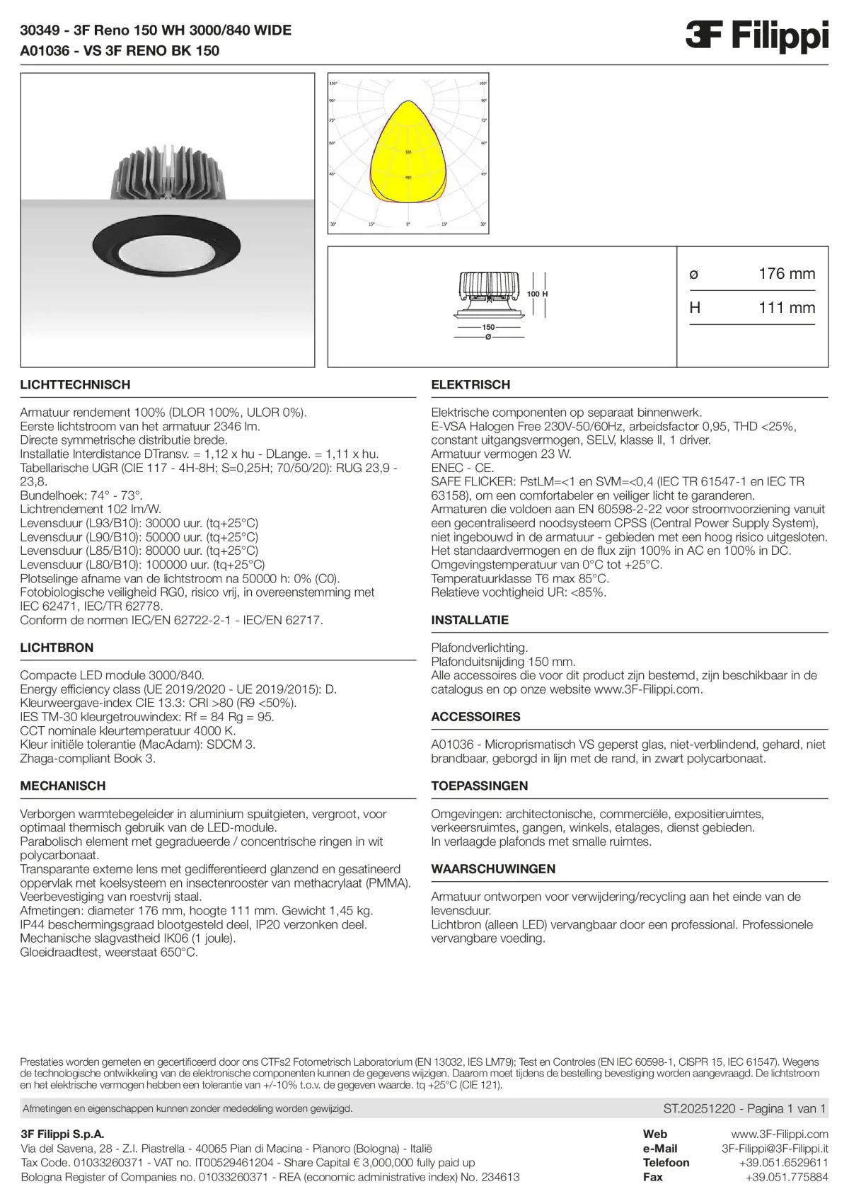 30349+A01036 - 3F Reno 150 WH 3000-840 WIDE + VS BK - Datasheet - nl