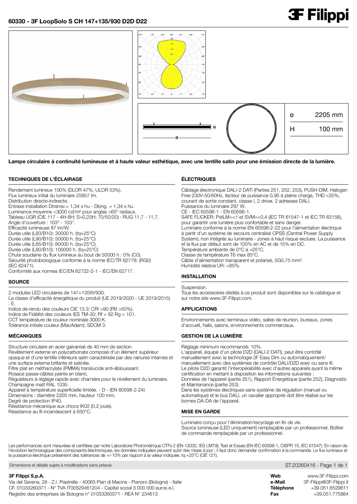 60330 - 3F LoopSolo S CH 147+135-930 D2D D22 - Datasheet - fr
