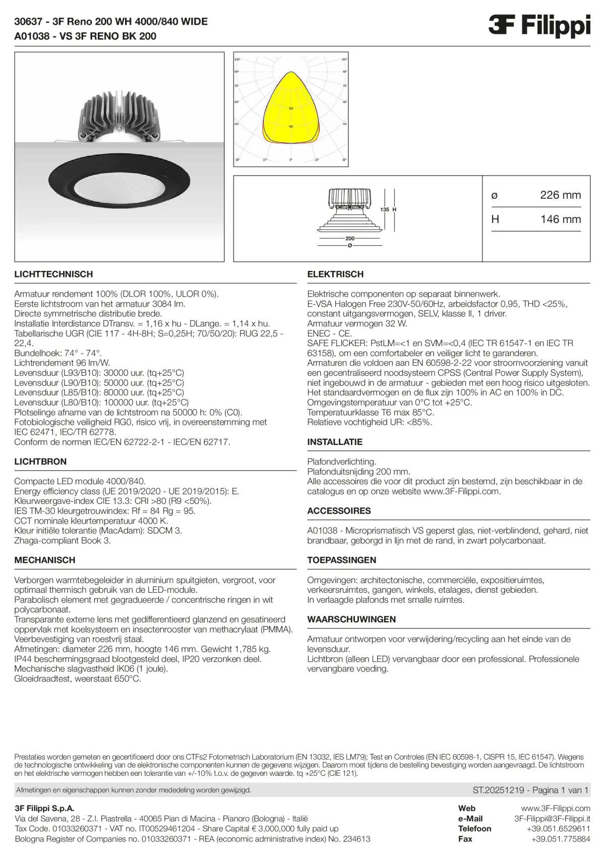 30637+A01038 - 3F Reno 200 WH 4000-840 WIDE + VS BK - Datasheet - nl