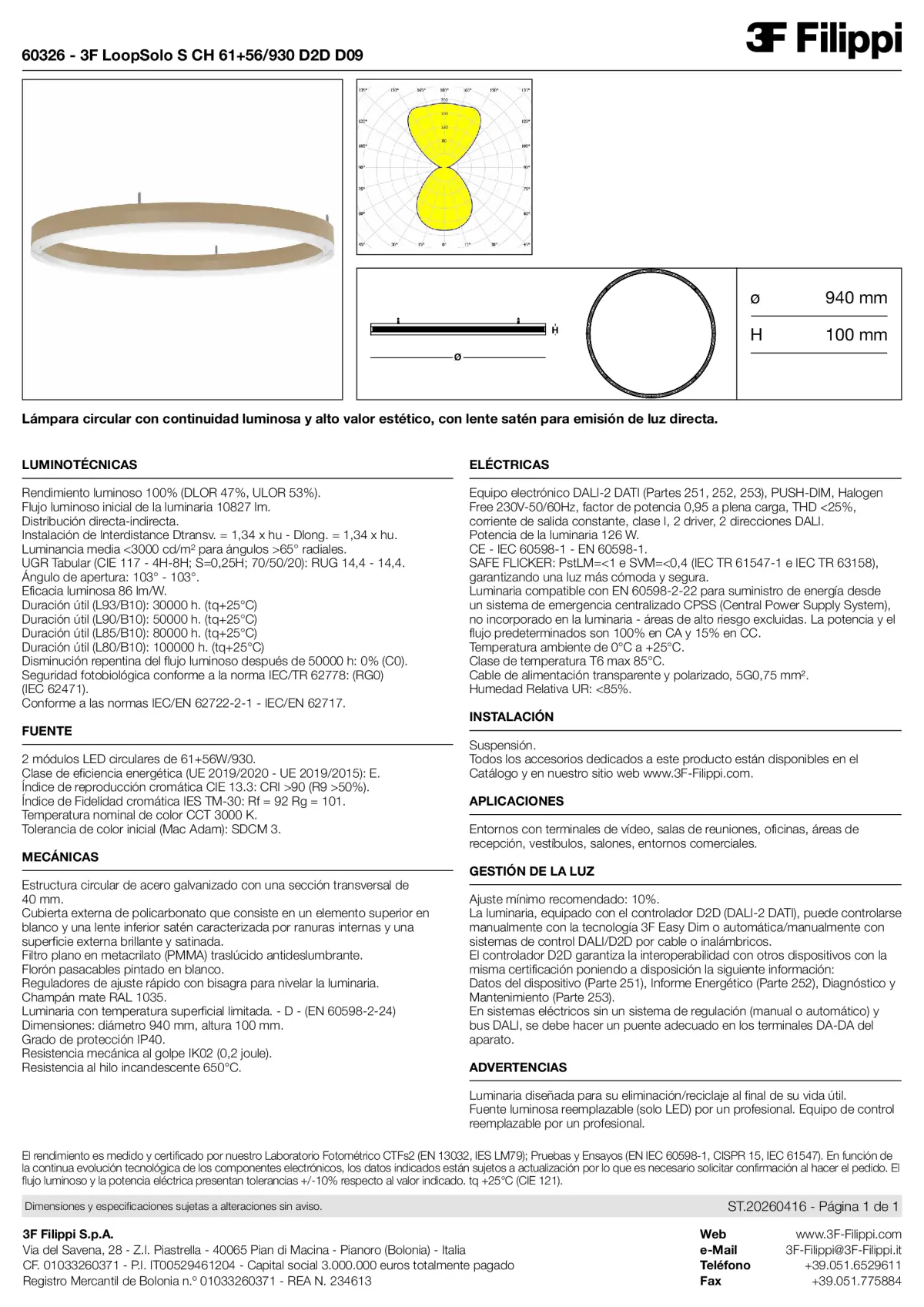 60326 - 3F LoopSolo S CH 61+56-930 D2D D09 - Datasheet - es
