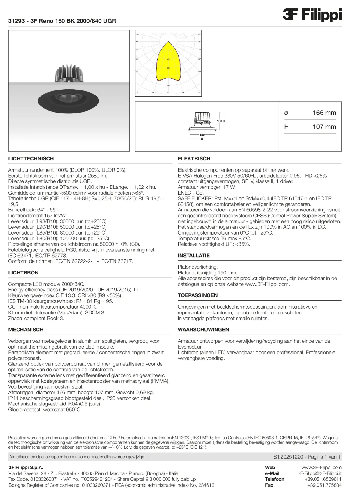 31293 - 3F Reno 150 BK 2000-840 UGR - Datasheet - nl
