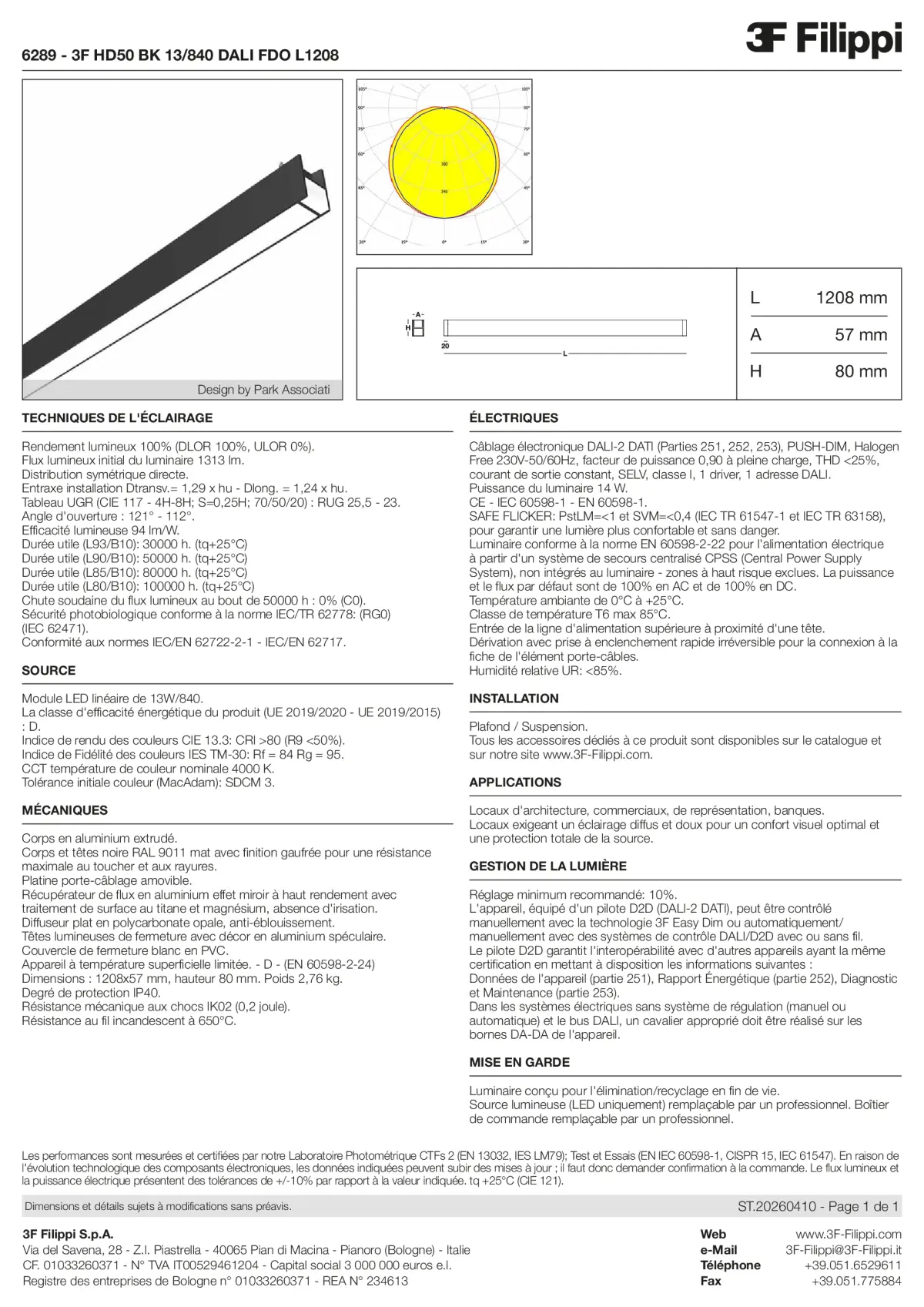 6289 - 3F HD50 BK 13-840 DALI FDO L1208 - Datasheet - fr