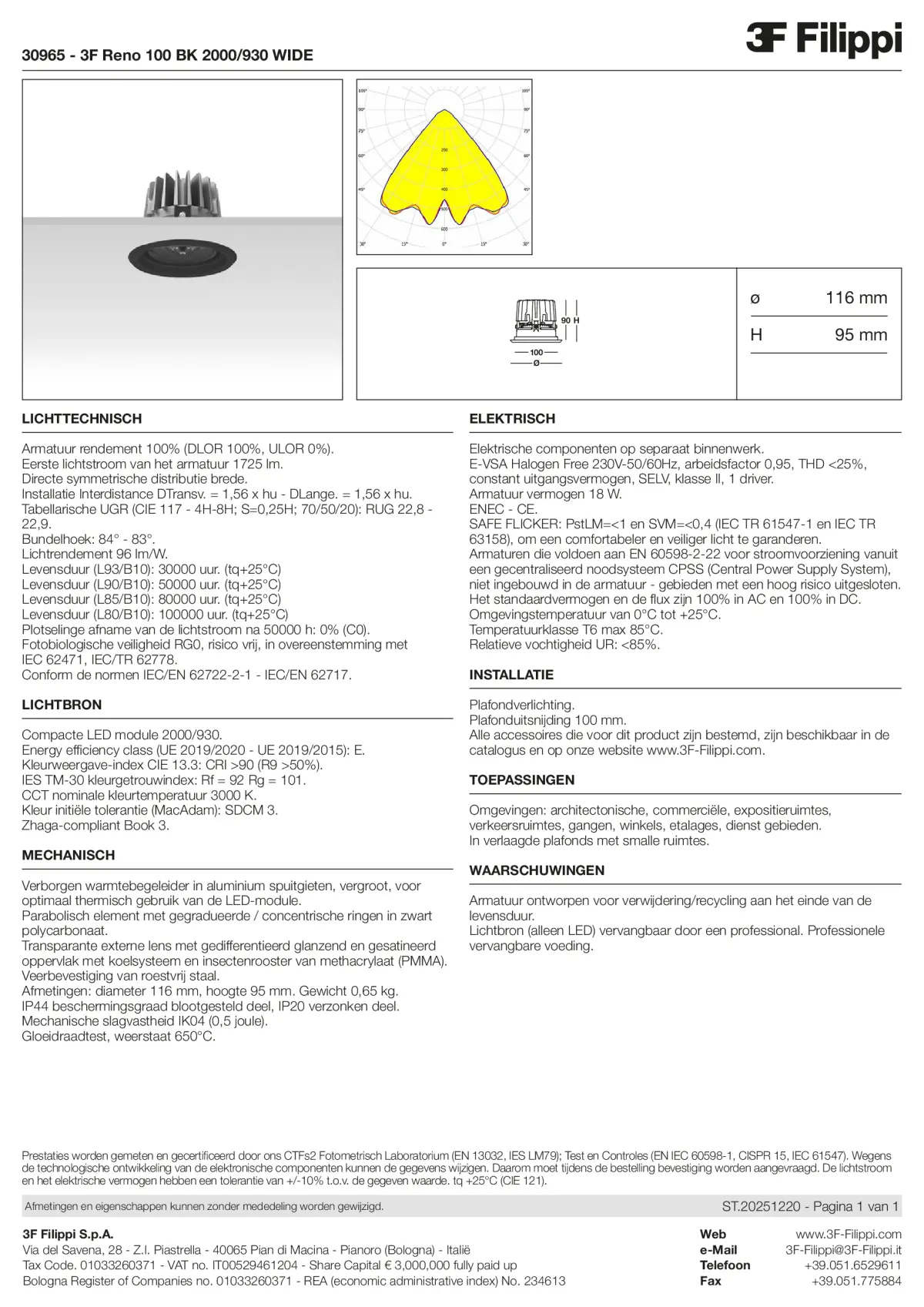 30965 - 3F Reno 100 BK 2000-930 WIDE - Datasheet - nl