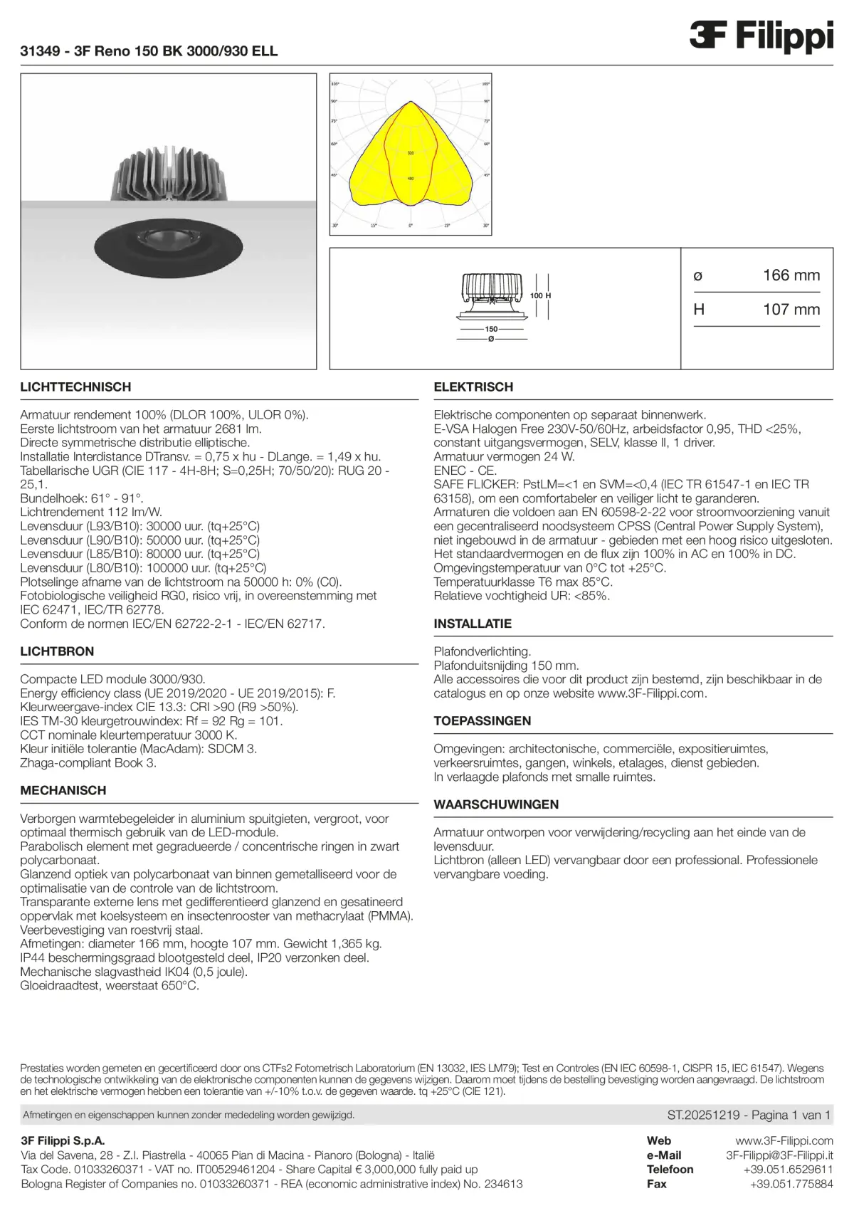 31349 - 3F Reno 150 BK 3000-930 ELL - Datasheet - nl